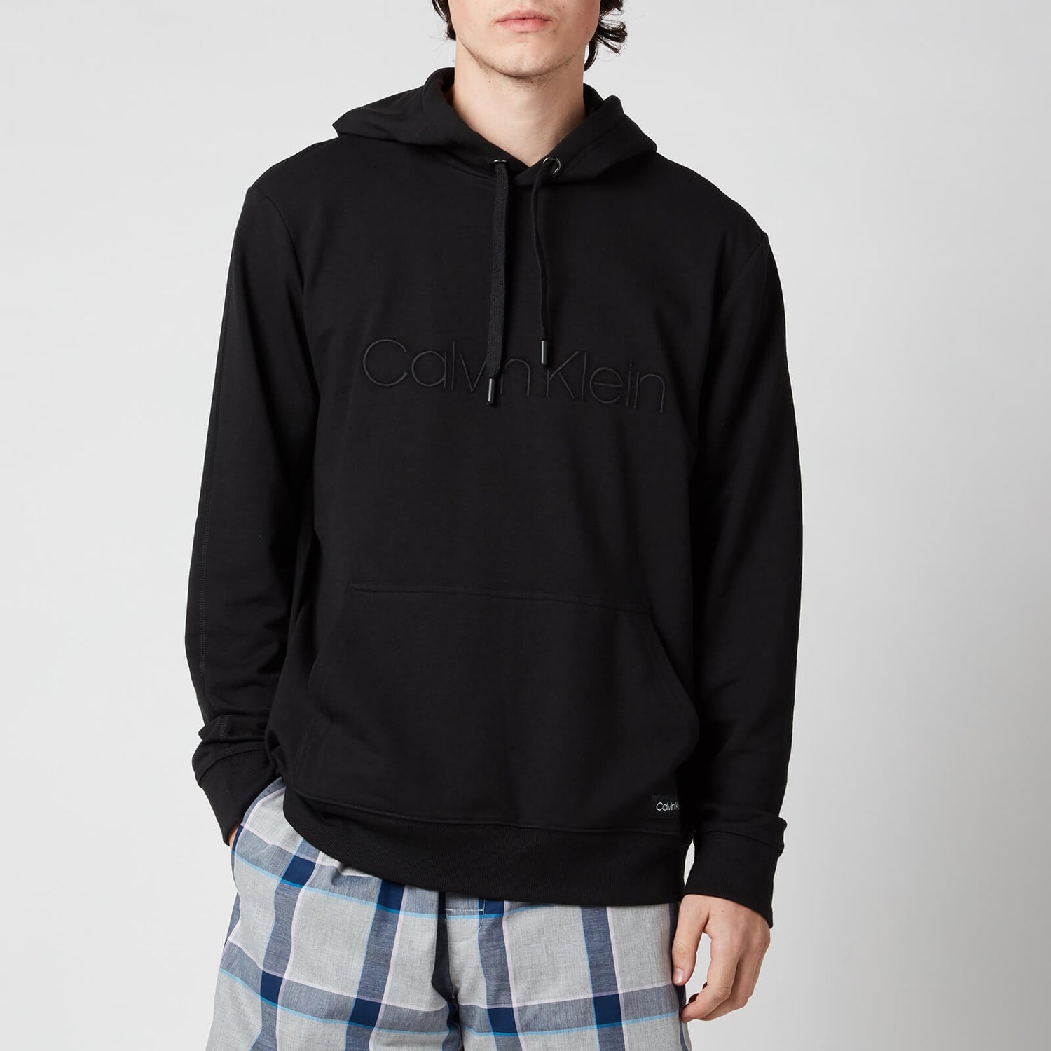 Calvin Klein Men's Pullover Chest Logo Hoodie - Black