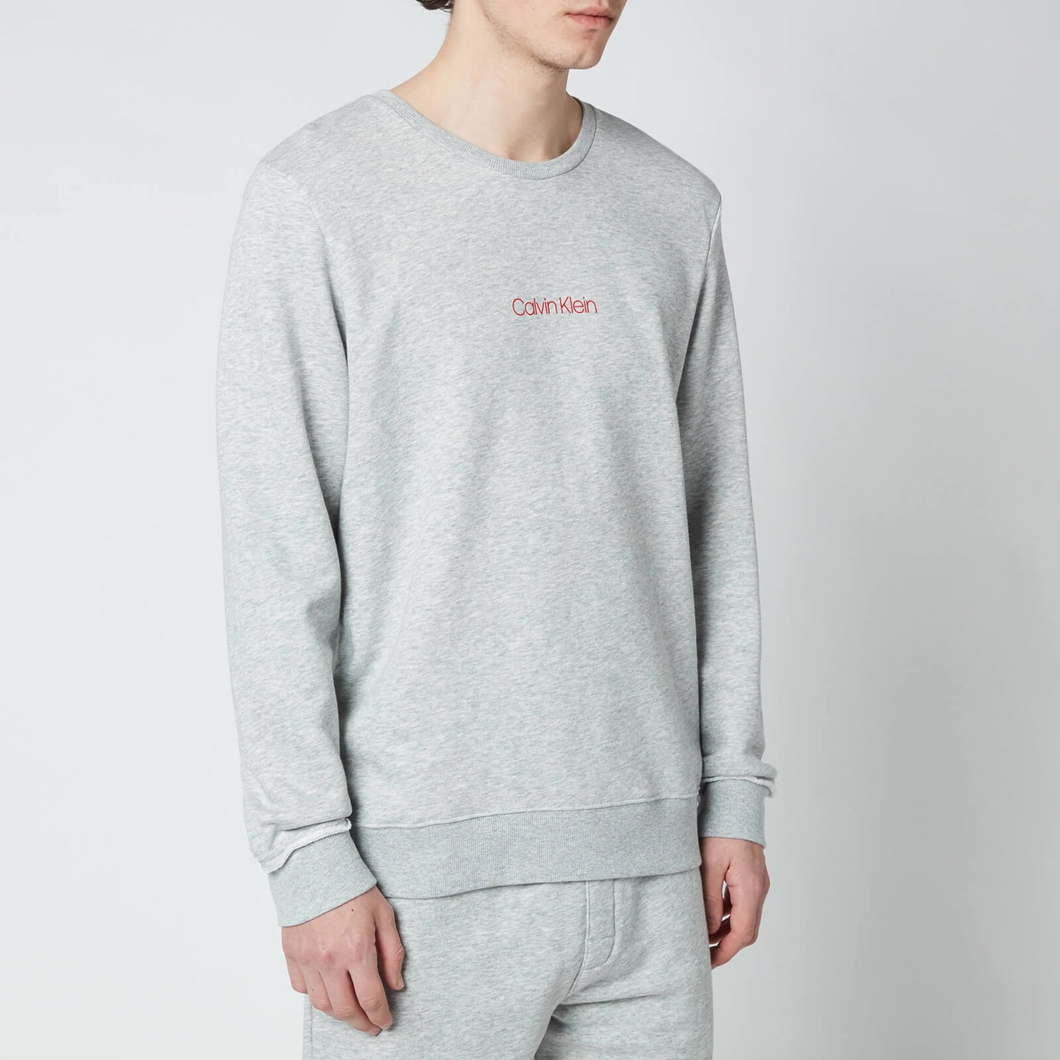 Calvin Klein Men's Chest Logo Sweatshirt - Grey Heather
