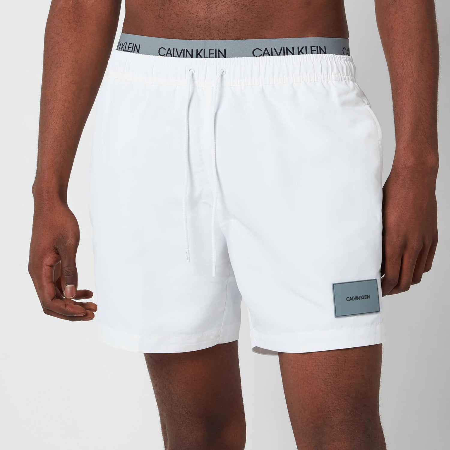 Calvin Klein Men's Double Waistband Swim Shorts - PVH Classic White