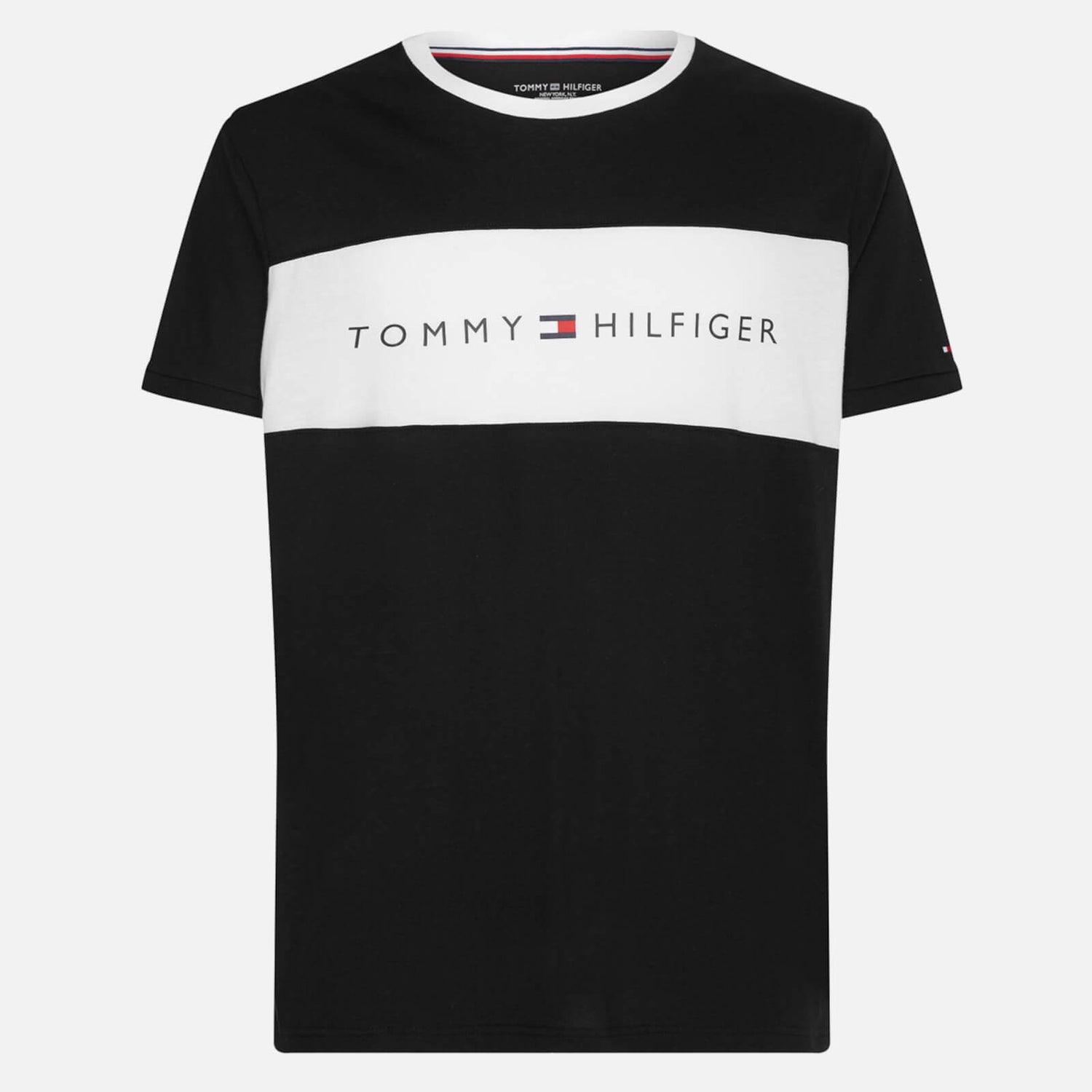 Tommy Hilfiger Men's Flag Logo Crewneck T-Shirt - Black