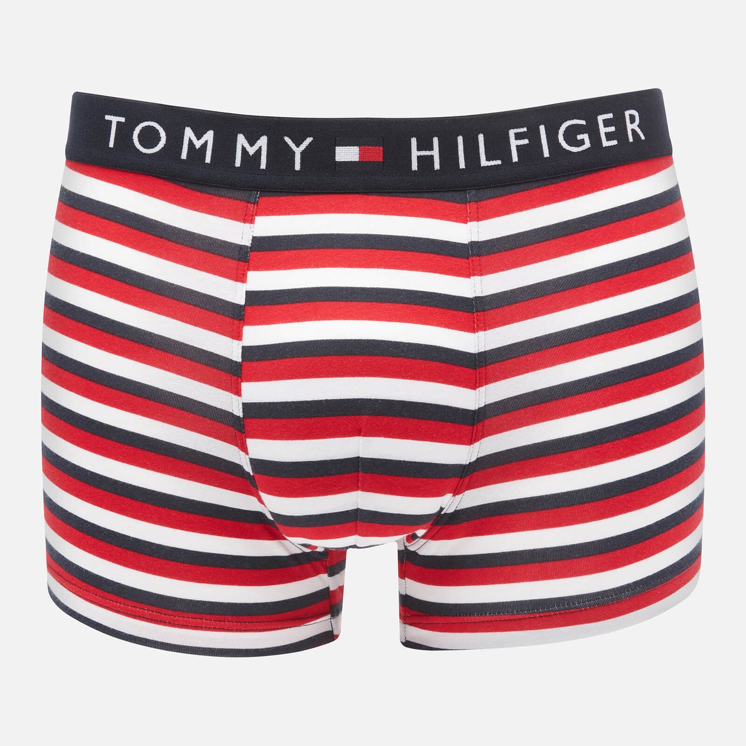 Tommy Hilfiger Men's Print Trunks - MLU/Global Stripe/Red