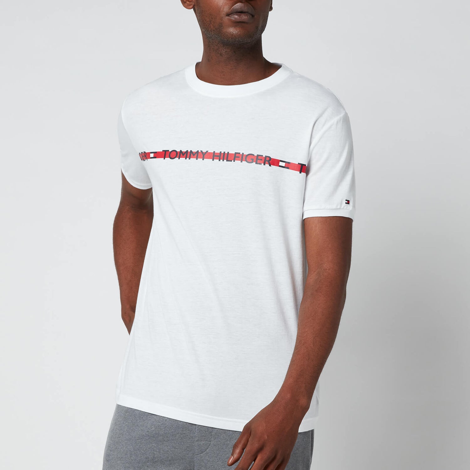 Tommy Hilfiger Men's Logo Crewneck T-Shirt - White