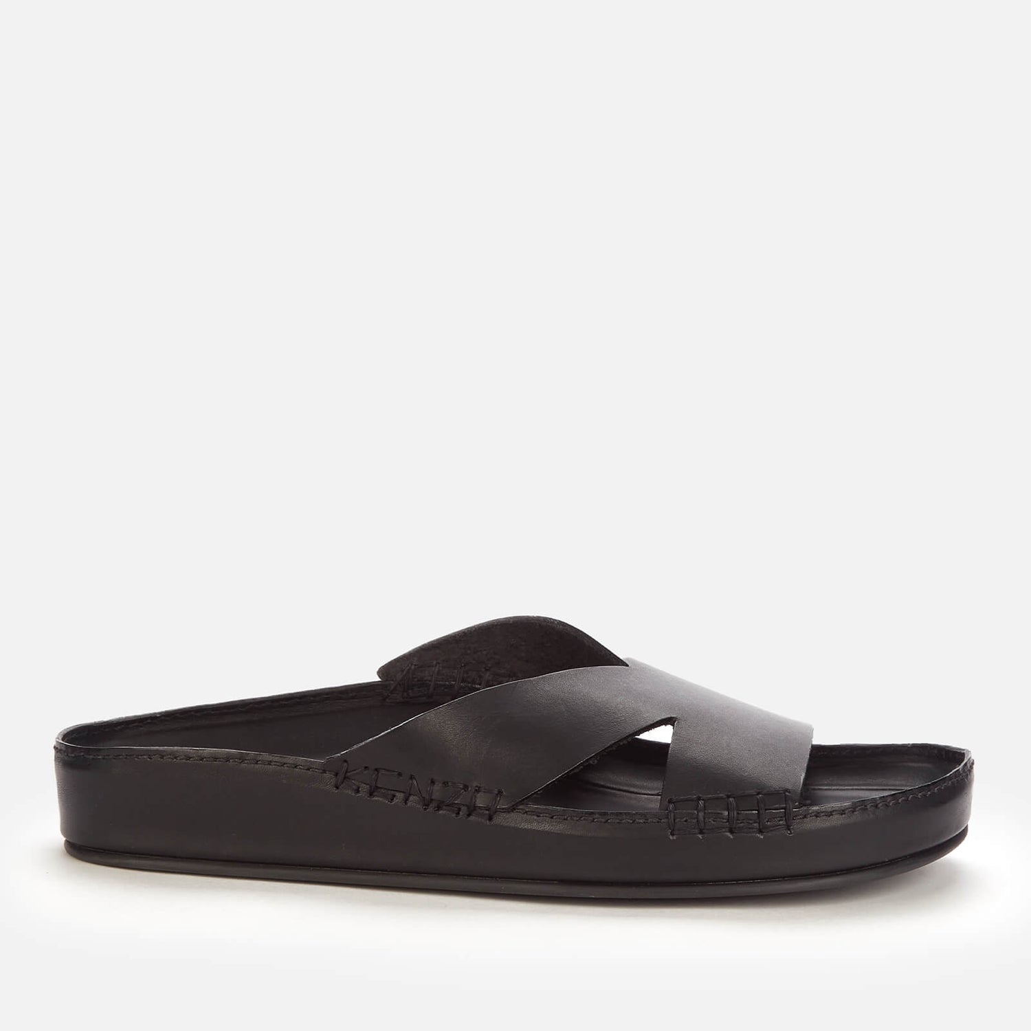 KENZO Men's Opanka Leather Mule Sandals - Black