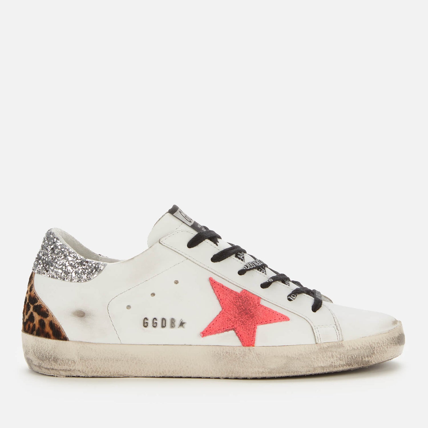 Golden Goose Women's Superstar Leather Trainers - White/Fuchsia/Silver