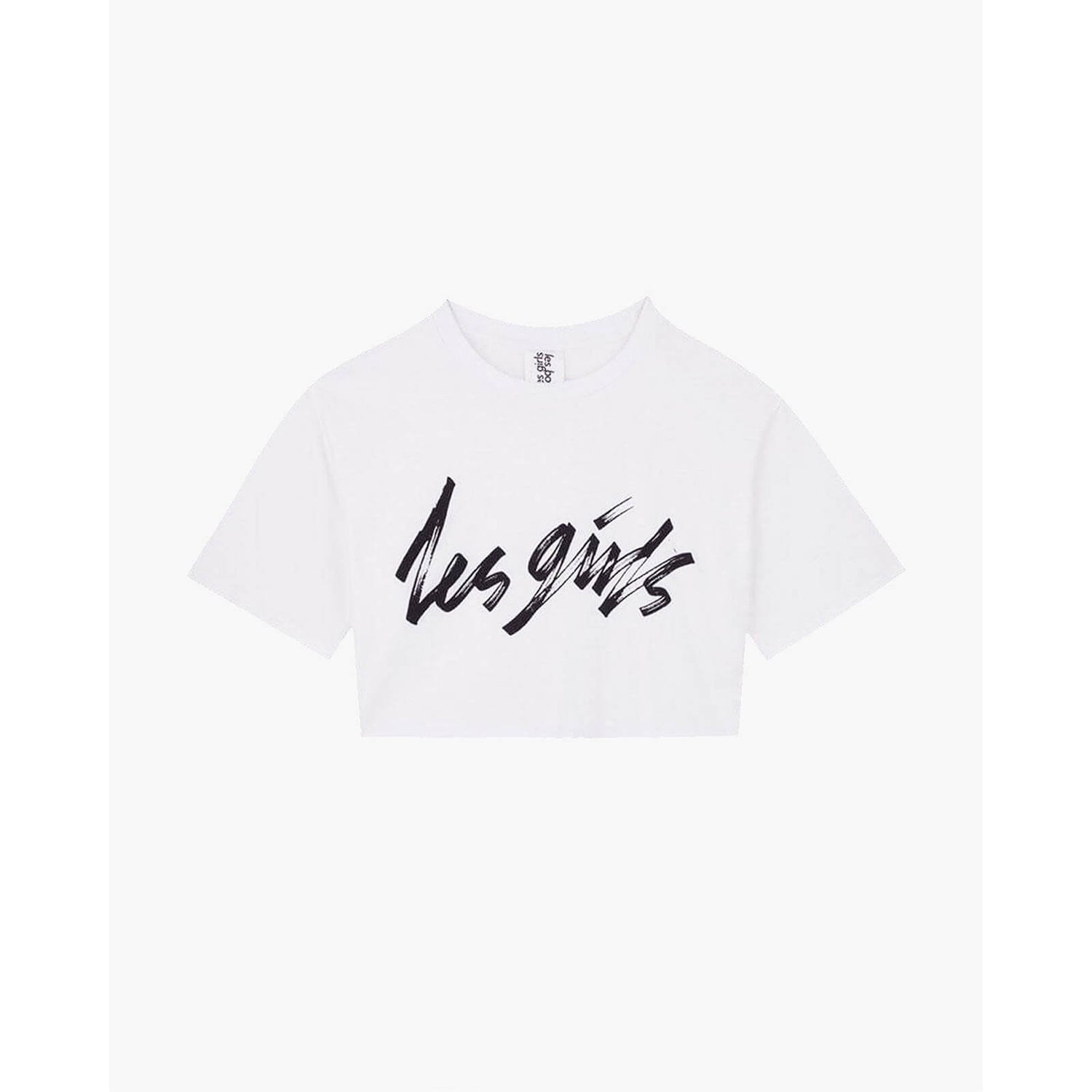 Les Girls Les Boys Women's Graphic Crop T-Shirt - White