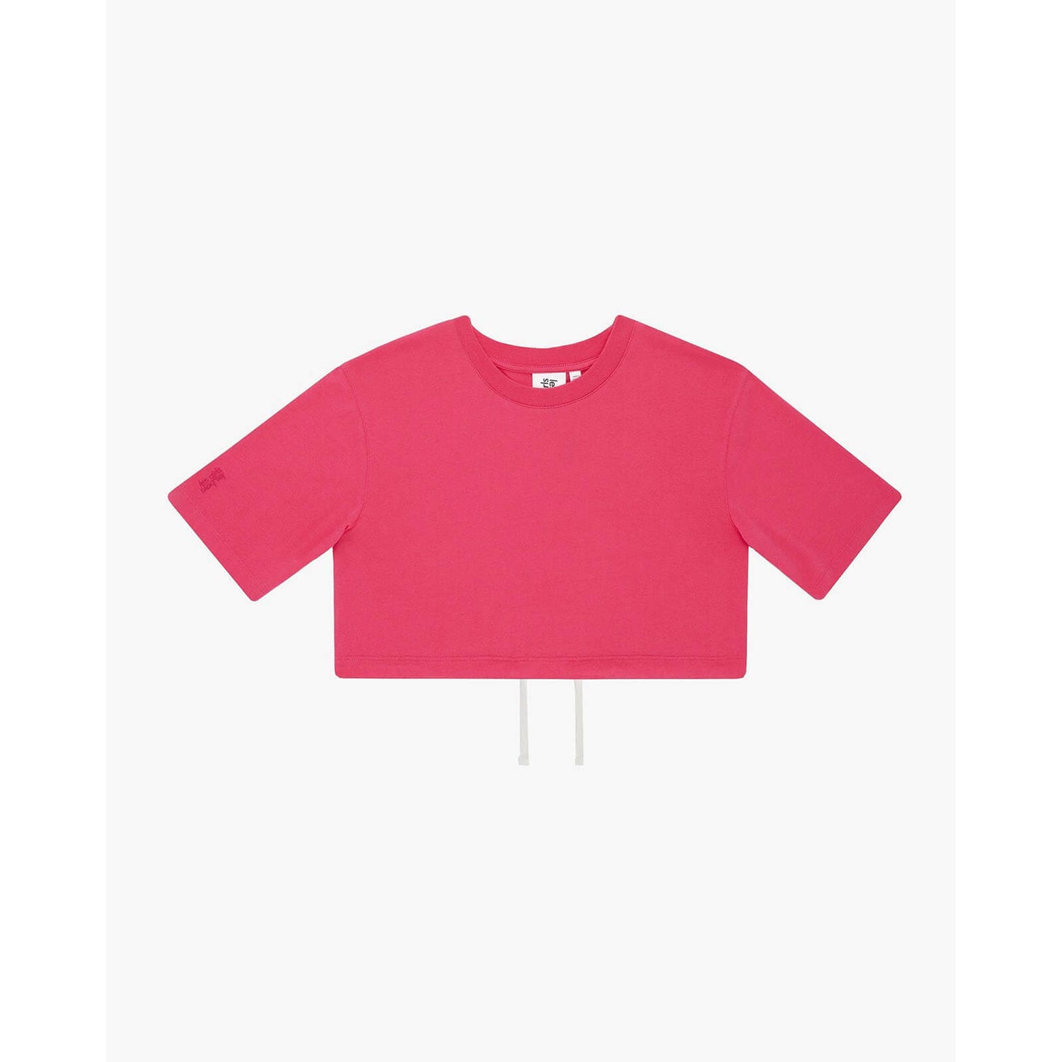 Les Girls Les Boys Cotton Crop Drawstring T-Shirt Raspberry