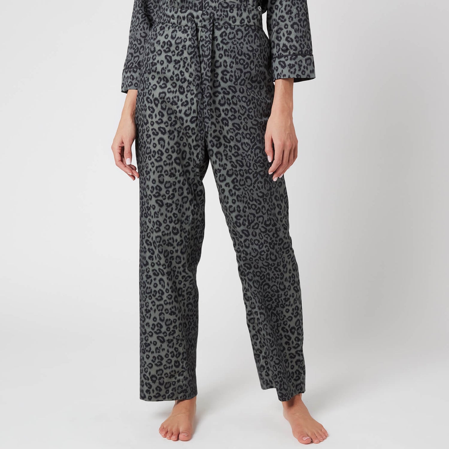 Les Girls Les Boys Women's Girls PJ Bottoms - Grey Leopard