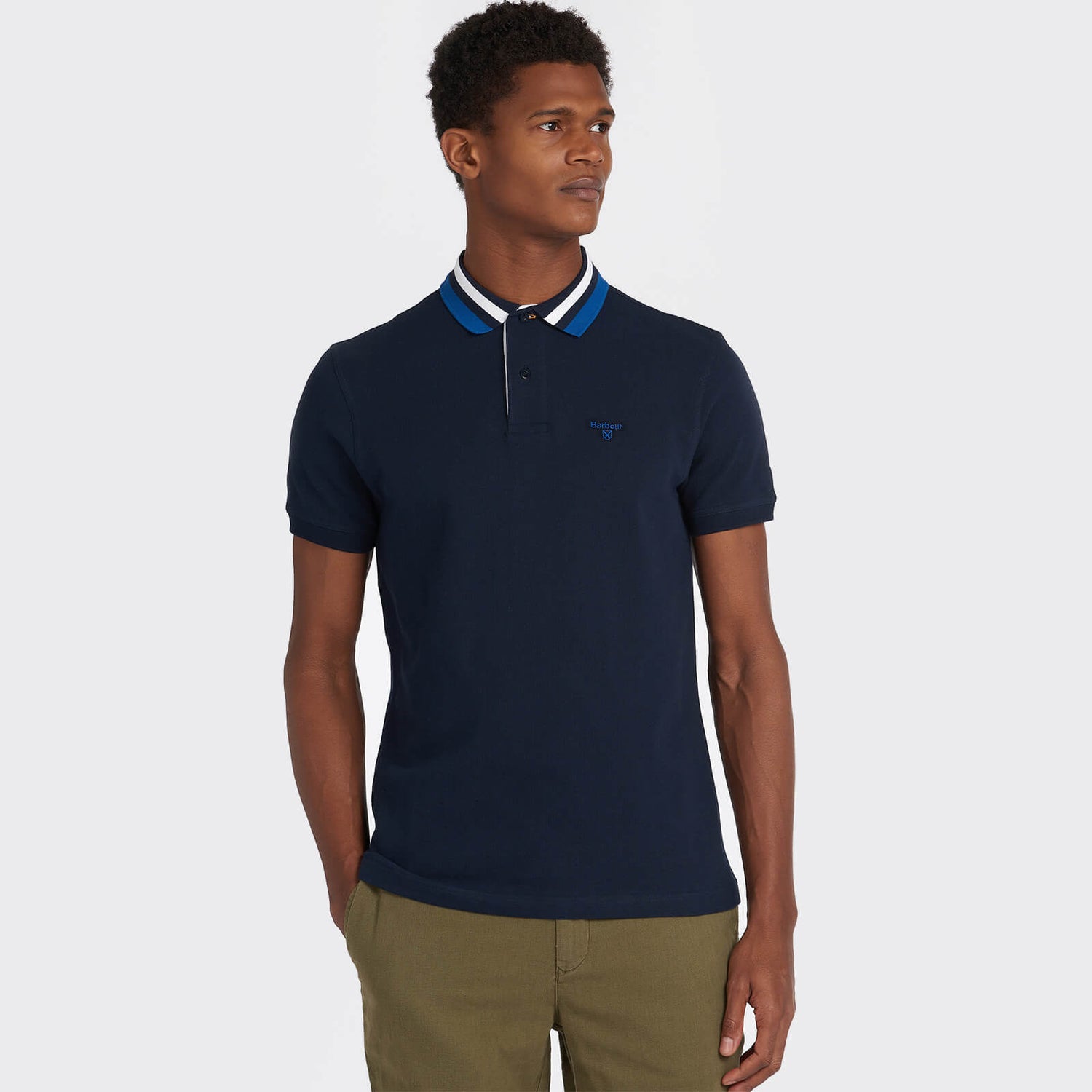 Barbour Men's Hawkeswater Tipped Polo Shirt - Navy