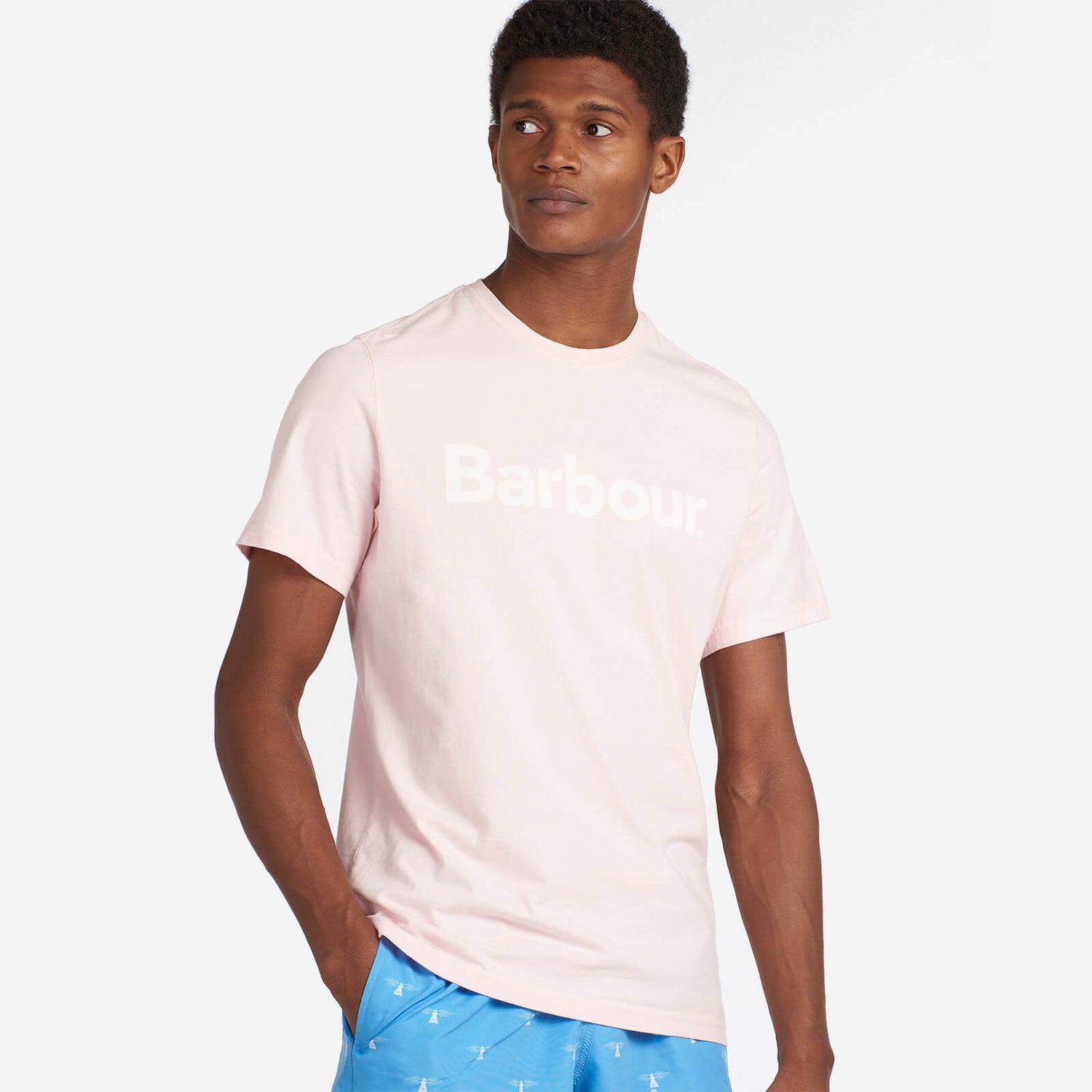 Barbour Men's Logo T-Shirt - Chalk Pink
