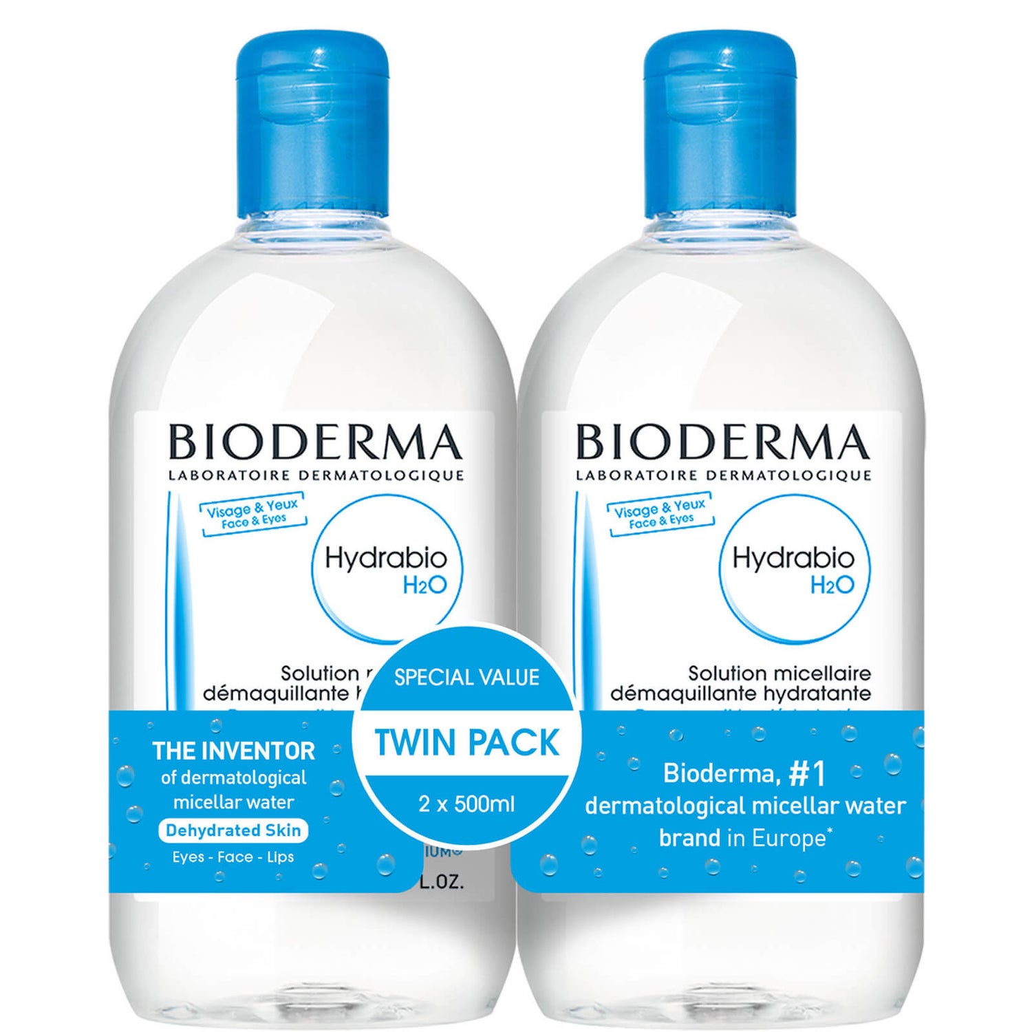 Bioderma Hydrabio hydrating micellar water Duo Pack