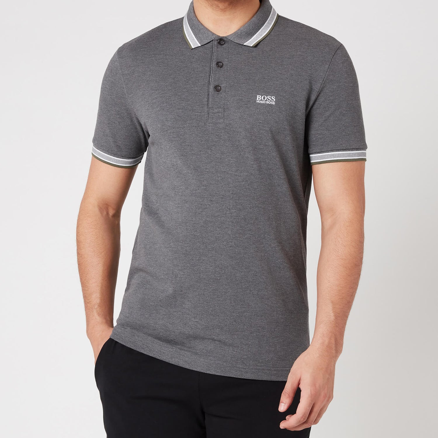 BOSS Athleisure Men's Paddy Pique Polo Shirt - Medium Grey