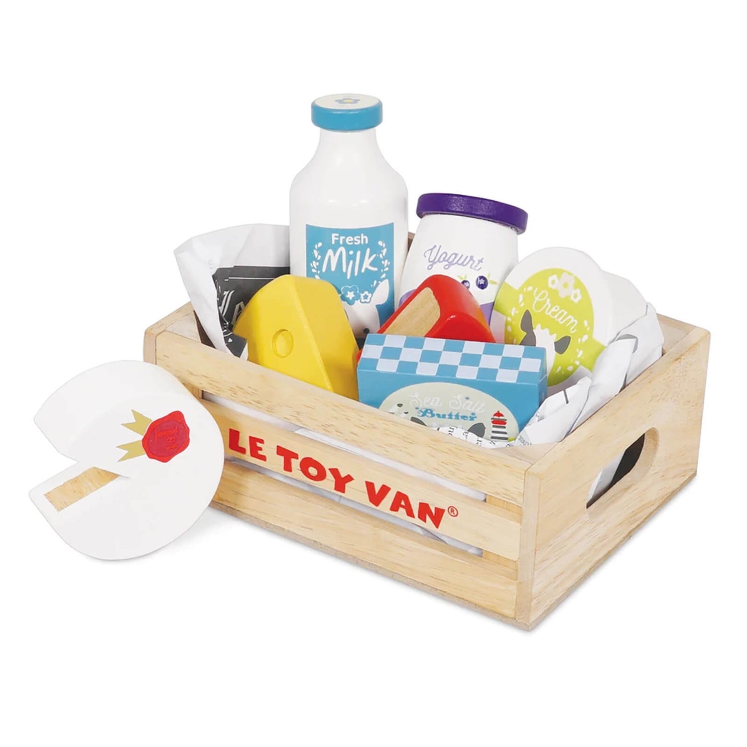 Le Toy Van Honeybake Cheese and Dairy Crate Set