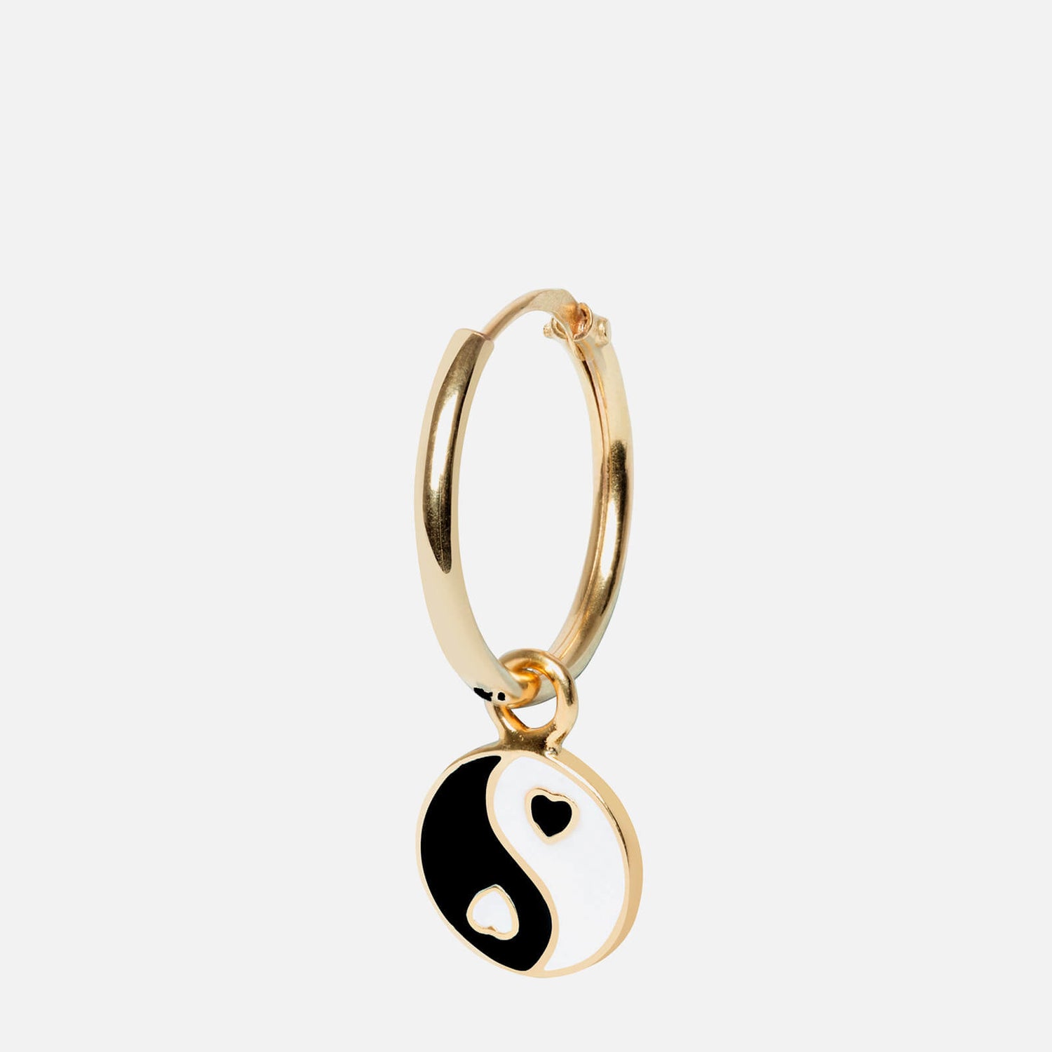 Wilhelmina Garcia Women's Yin/Yang Earring - Gold/Black/White