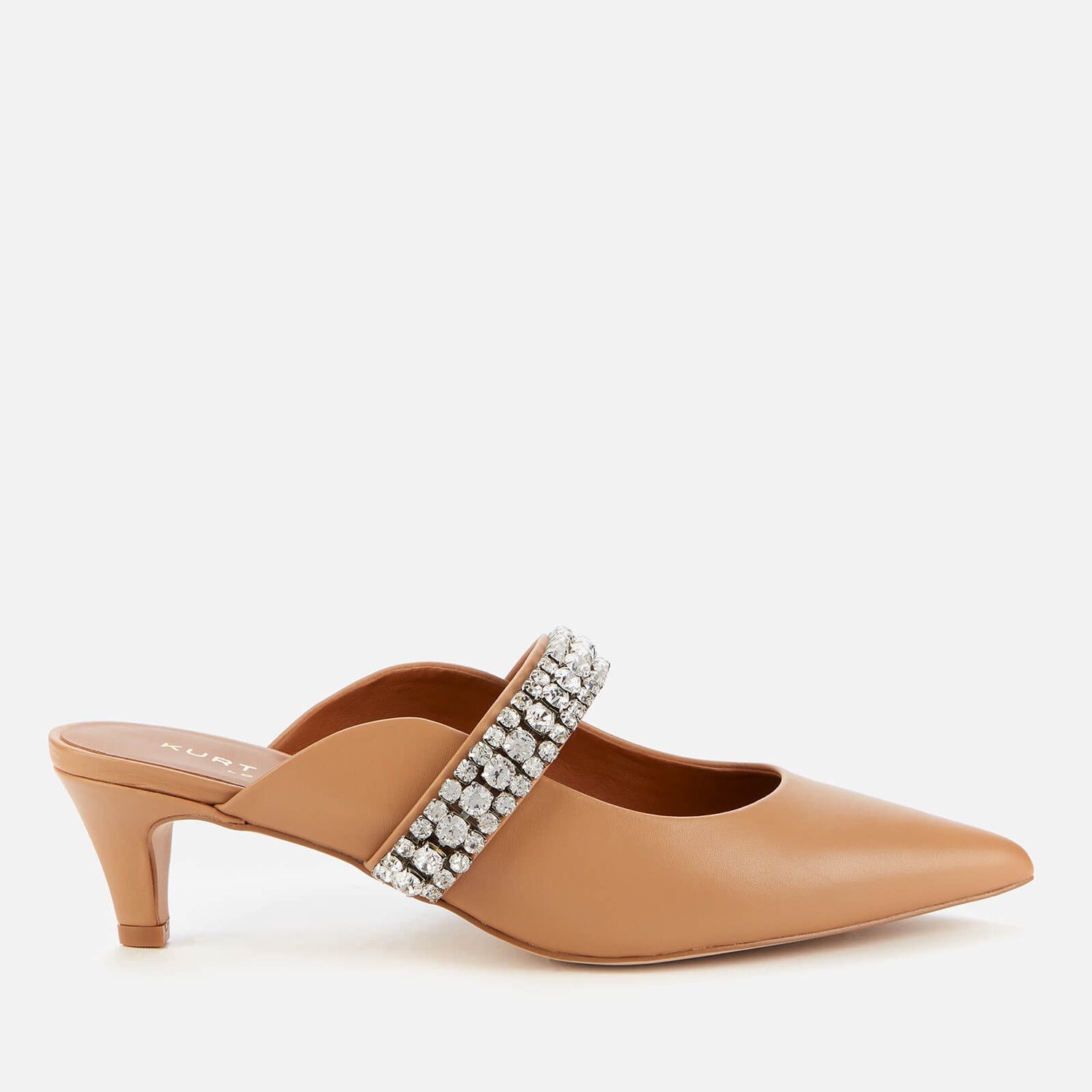 Kurt Geiger London Women's Dutchess Leather Heeled Mules - Camel