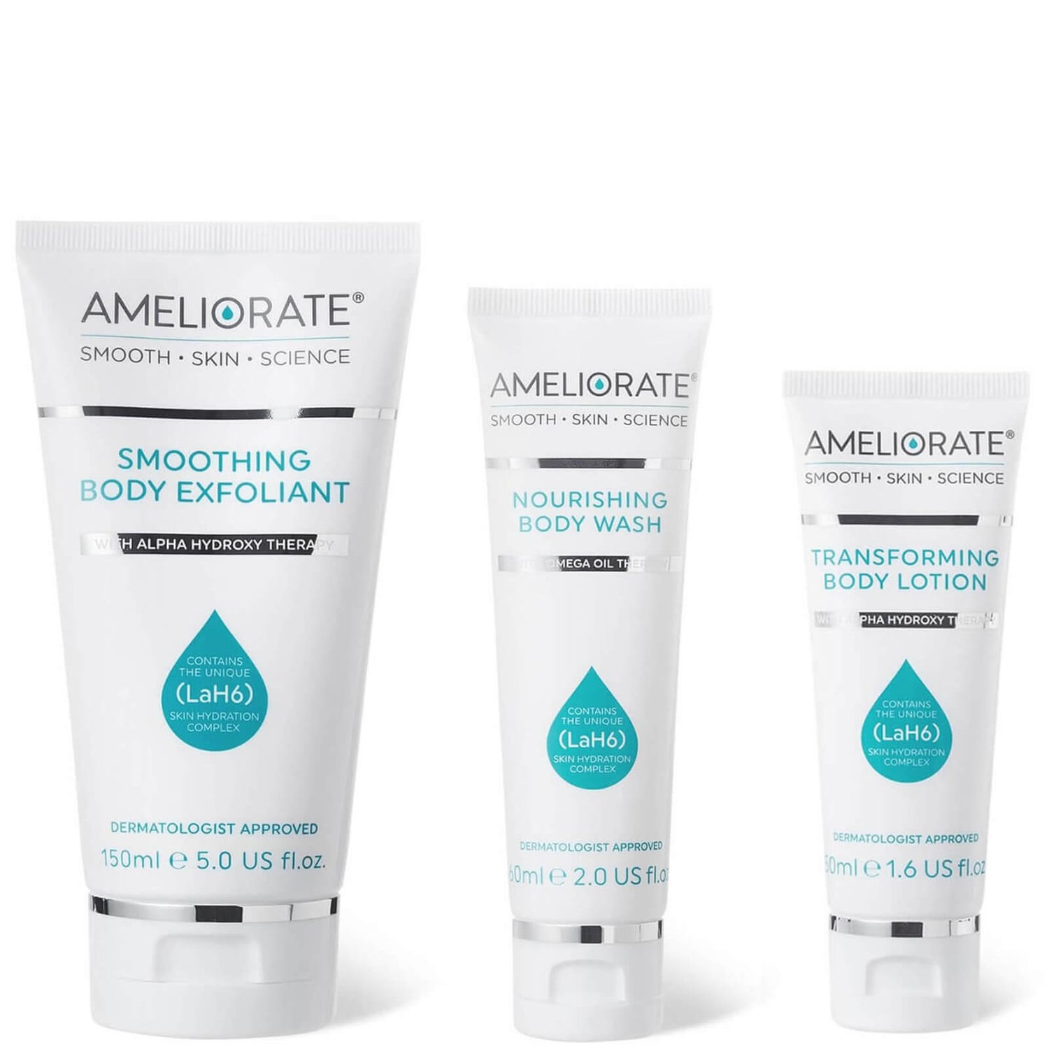 AMELIORATE Smoothing Body Exfoliant and More Trio