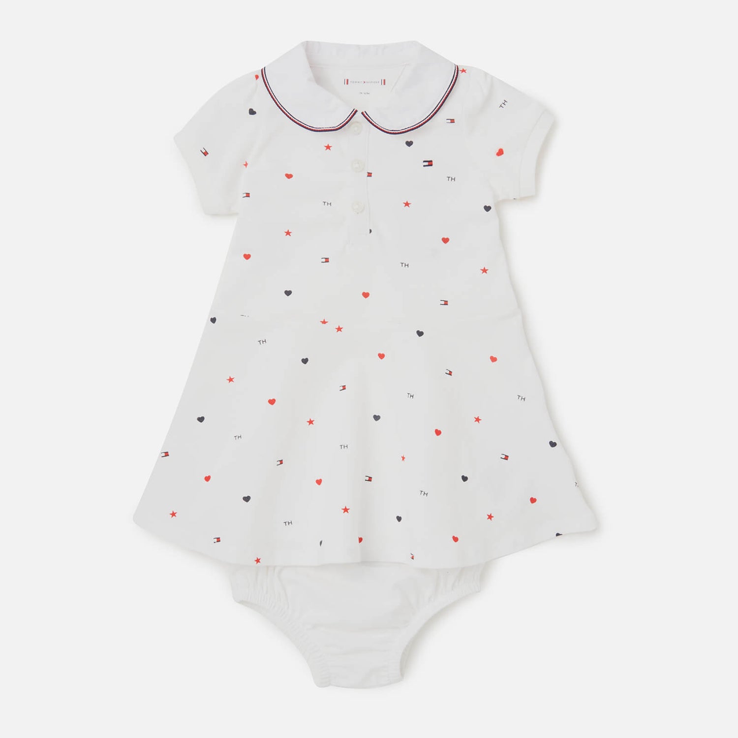 Tommy Hilfiger Baby Flag Polo Dress - White