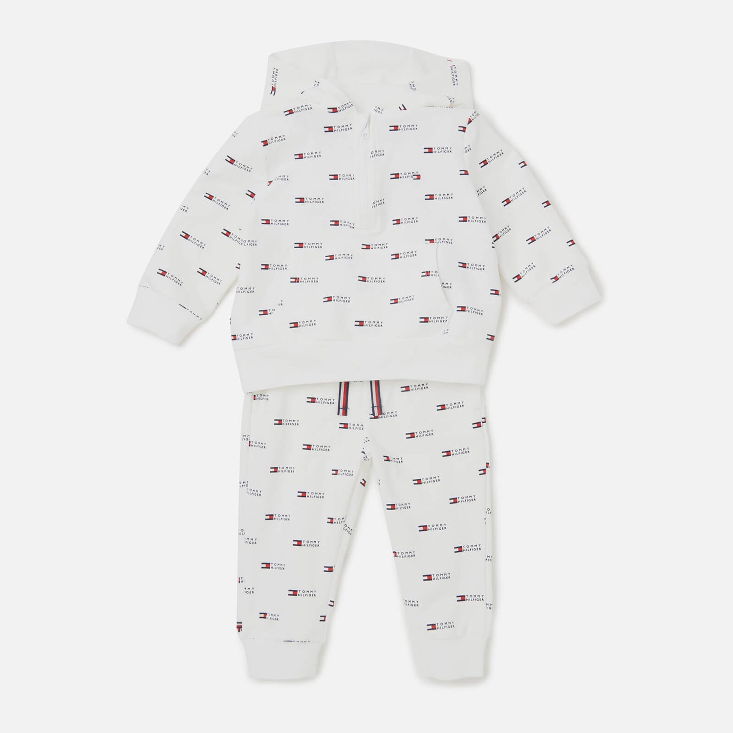 Tommy Hilfiger Baby Hooded Jogger Set - White