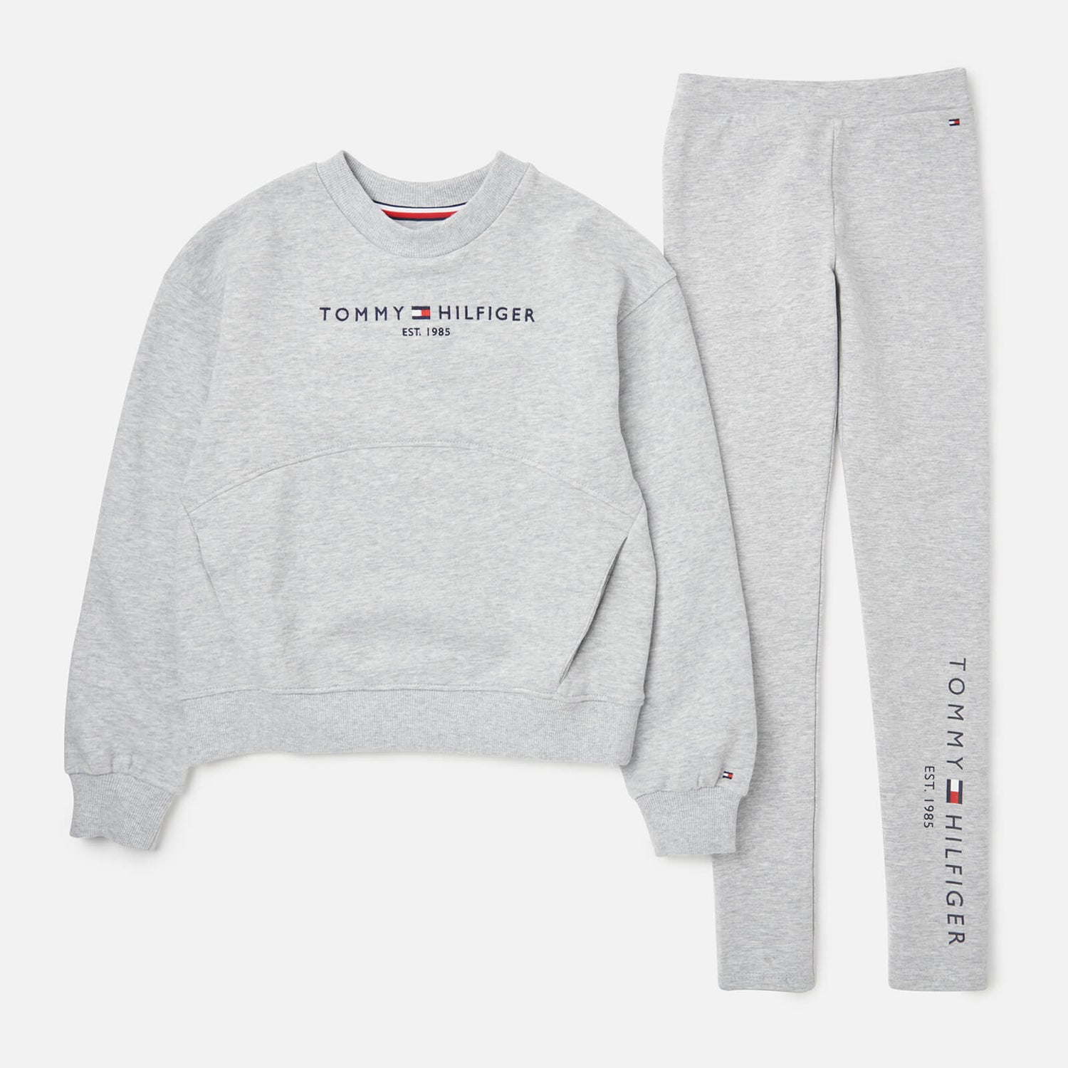 Tommy Hilfiger Girls' Essential Sweatshirt and Leggings Set - Grey Heather