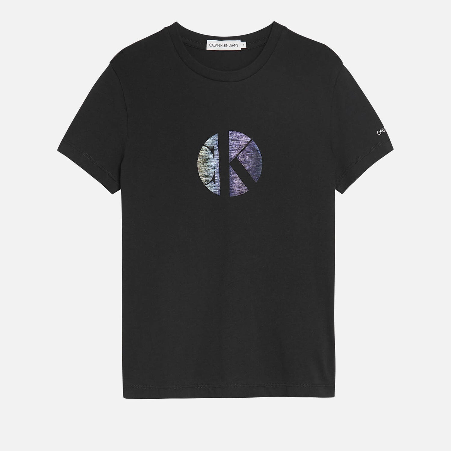 Calvin Klein Jeans Girl's Circle Monogram T-Shirt - Black