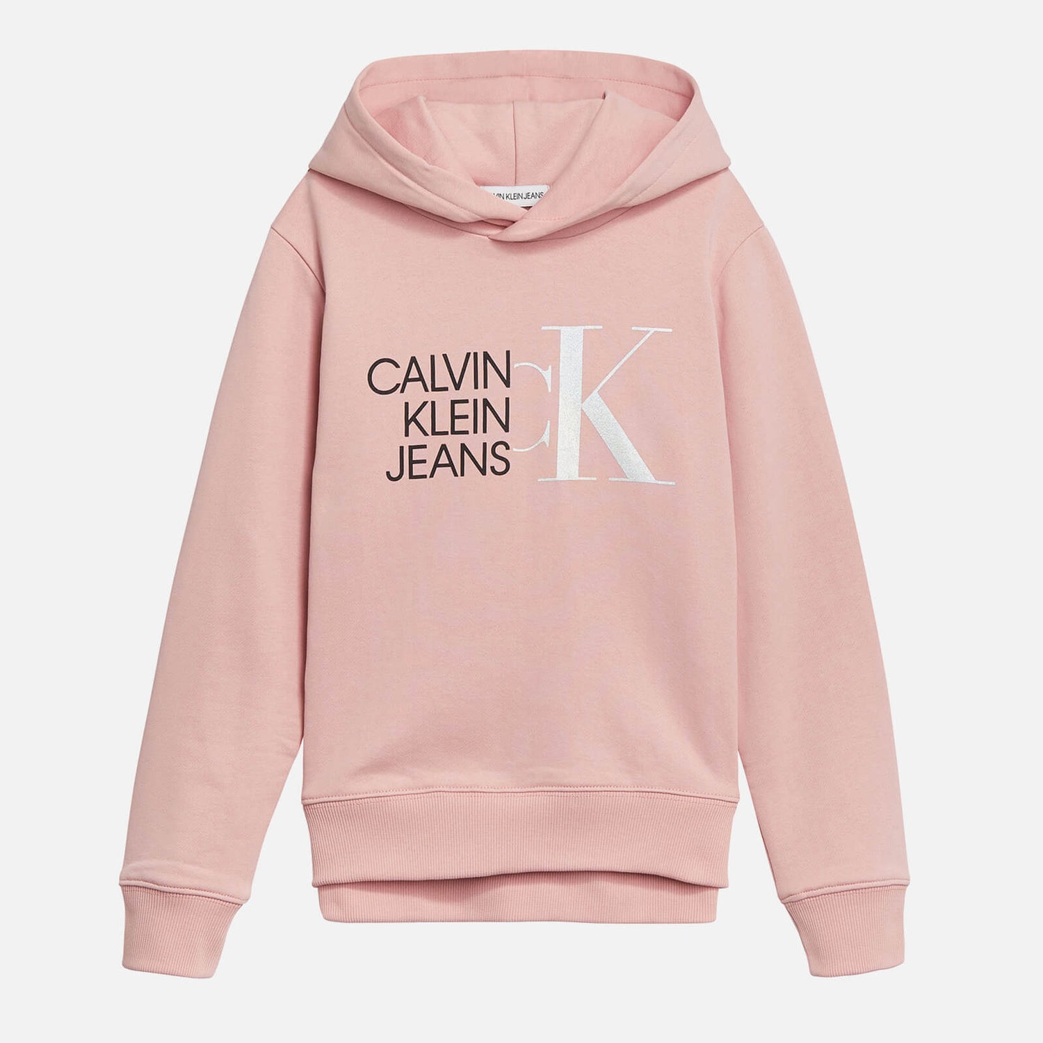 Calvin Klein Jeans Girl's Hybrid Logo Hoodie - Sand Rose