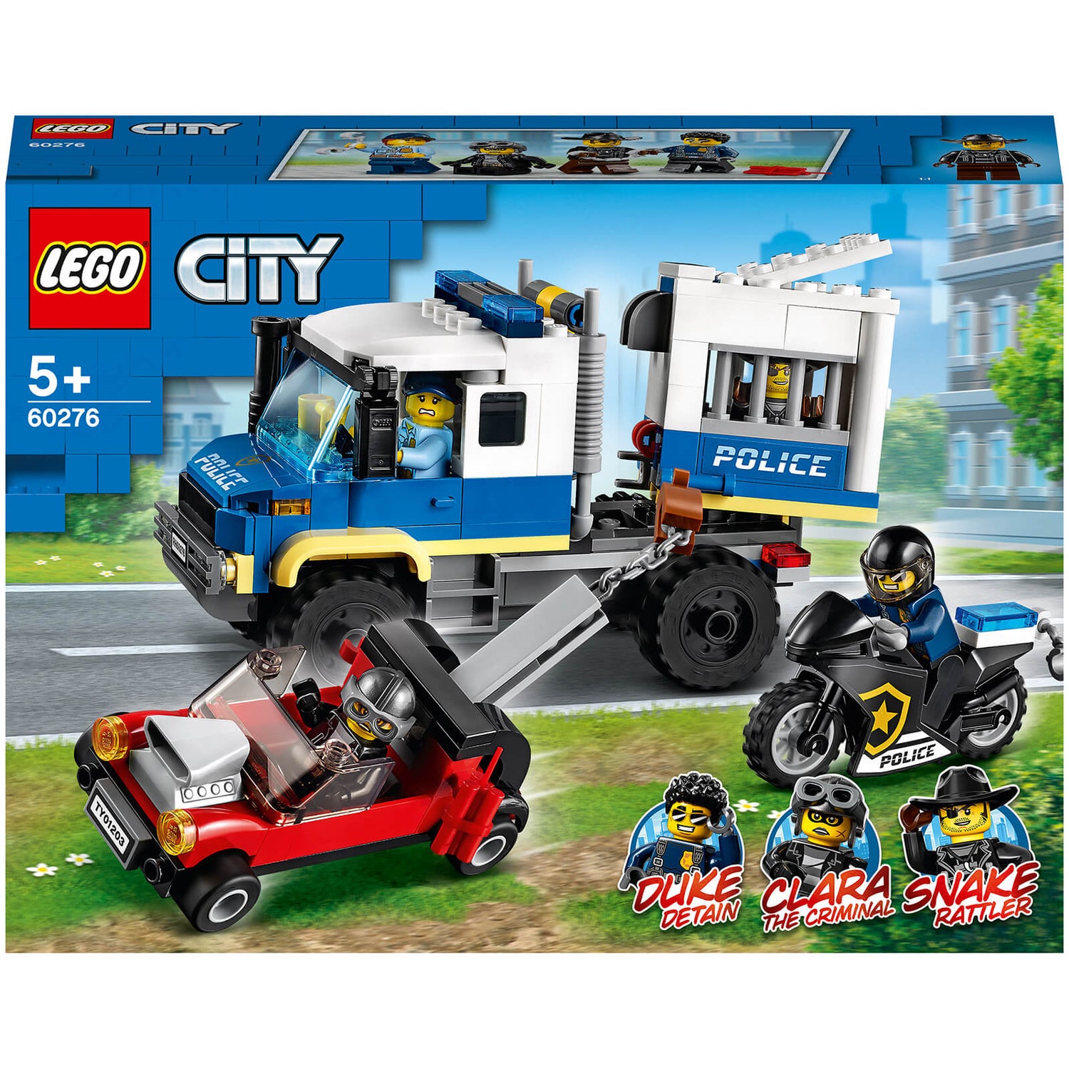 LEGO 60276 City Politie Gevangene Transport Sleepwagen Bouwset, Uitbreidingsset voor het Politiebureau