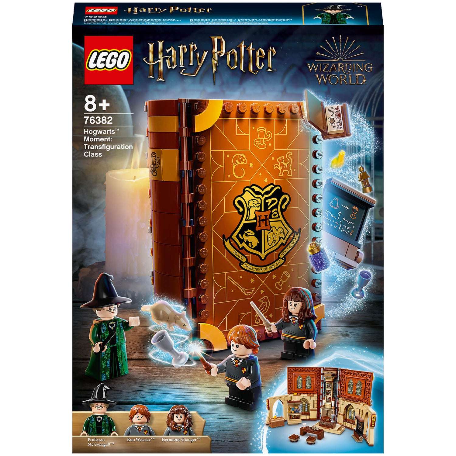 LEGO 76382 Harry Potter Hogwarts Moment: Transfiguratie les, Verzamelbare Boekspeelgoed, Reiskoffer Draagbare Bouwset