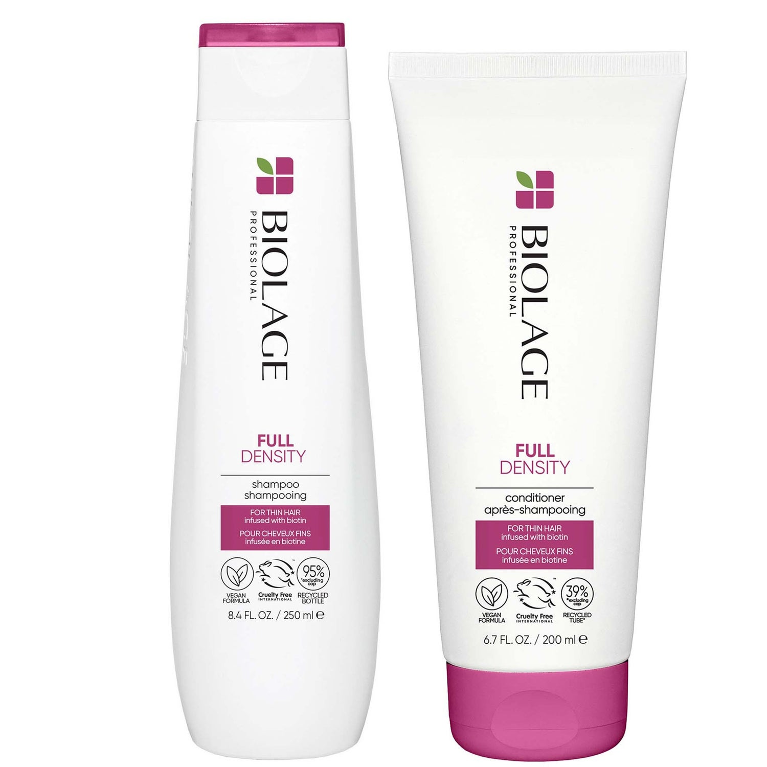 Biolage Advanced FullDensity Thickening Shampoo (250ml) and Conditioner (200ml) Duo Set for Thin Hair