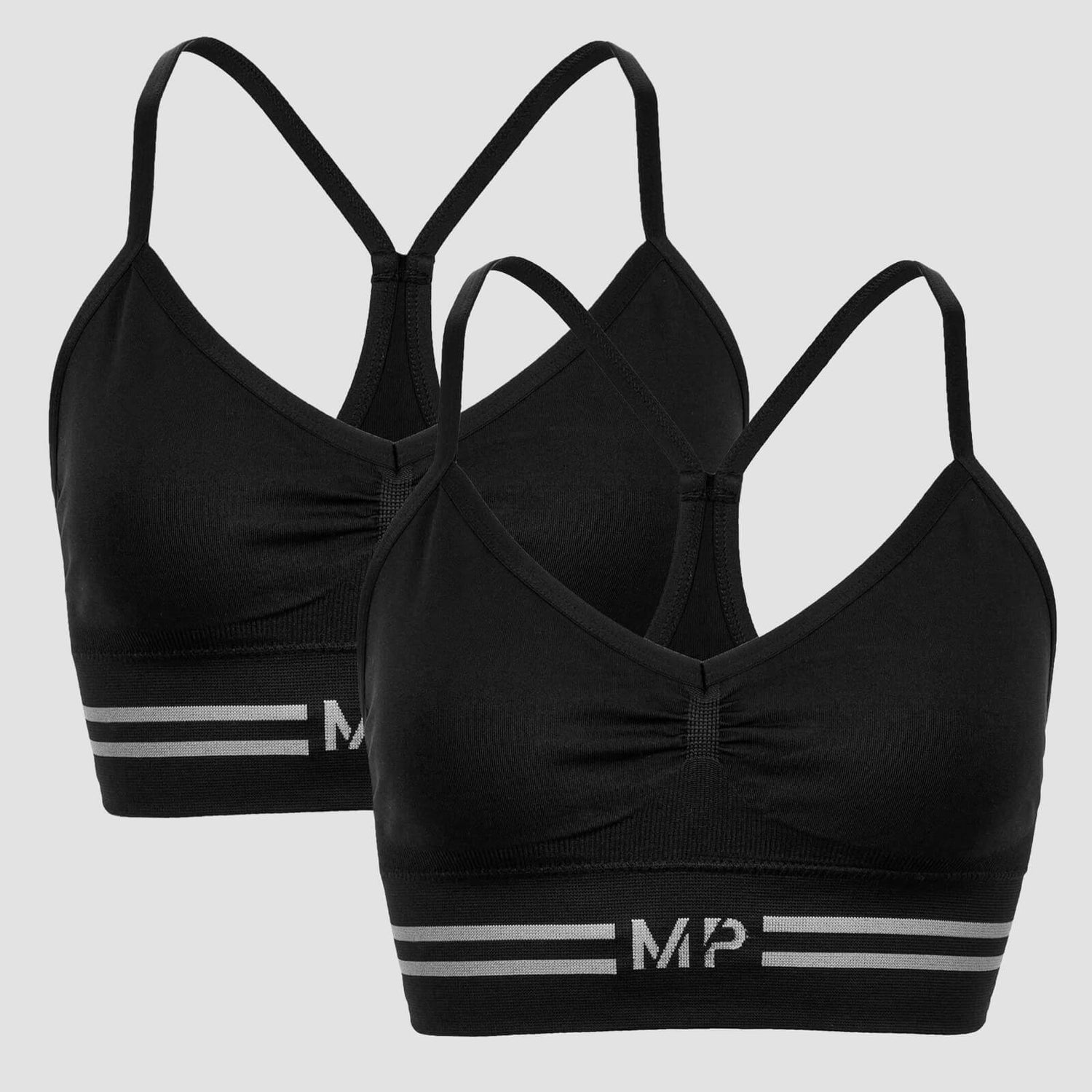 MP Women's Seamless Bralette - Black/Black (2 Pack) - XXS