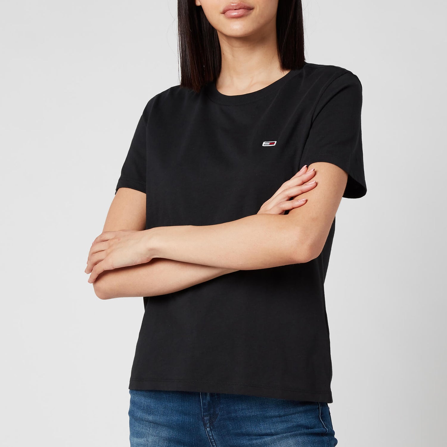 Tommy Jeans Women's Regular Crew Neck T-Shirt - Black