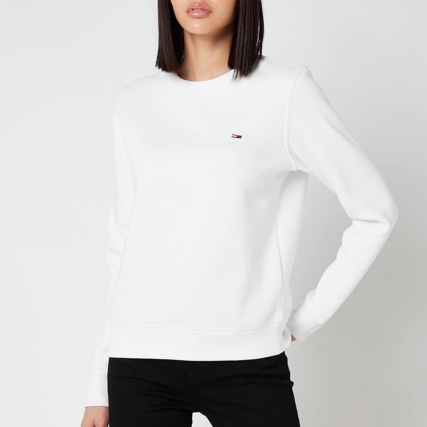 Tommy Jeans Women's Regular Fleece Sweatshirt - White