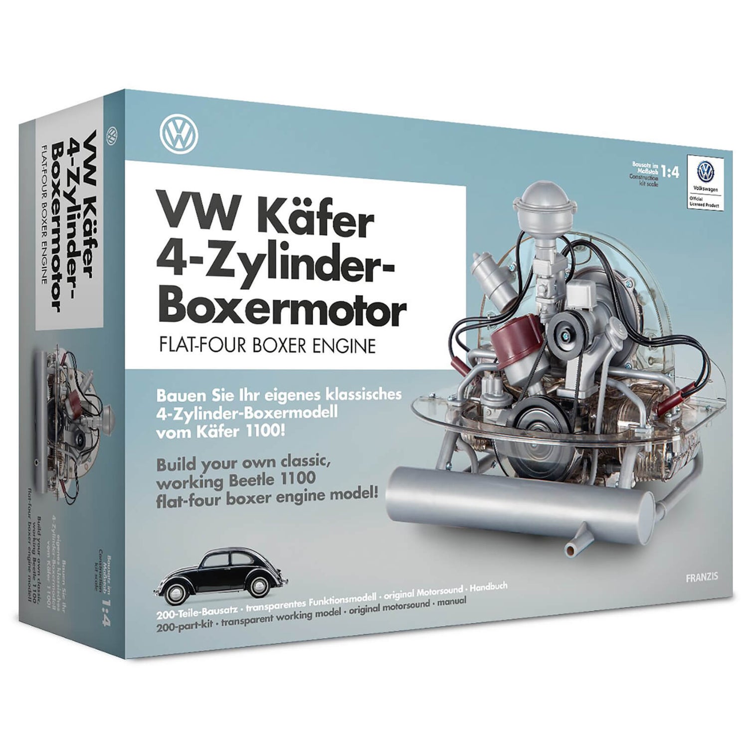 Franzis Officiële VW Kever Flat-Four Boxer Motor Kit