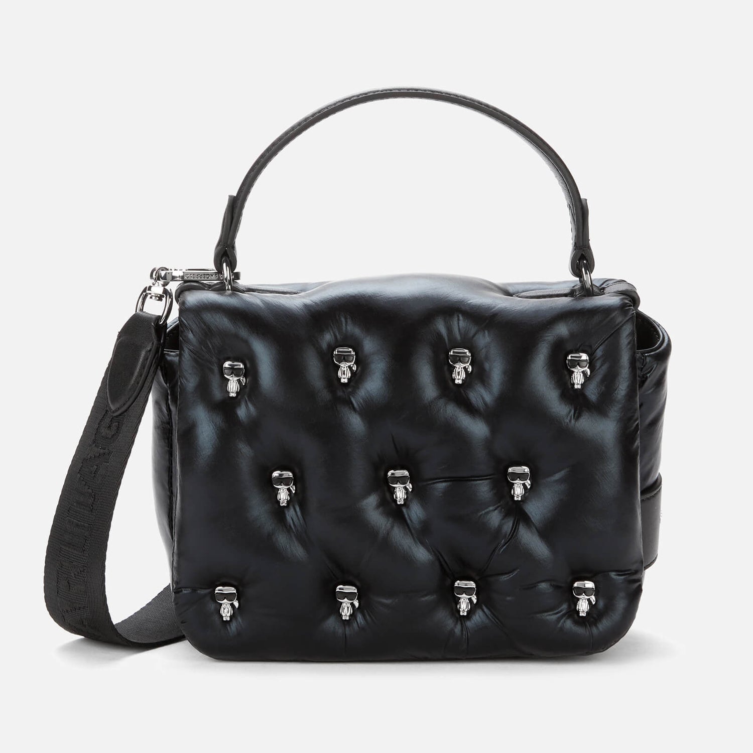 KARL LAGERFELD Women's K/Ikonik 3D Multi Pin Flap Bag - Black