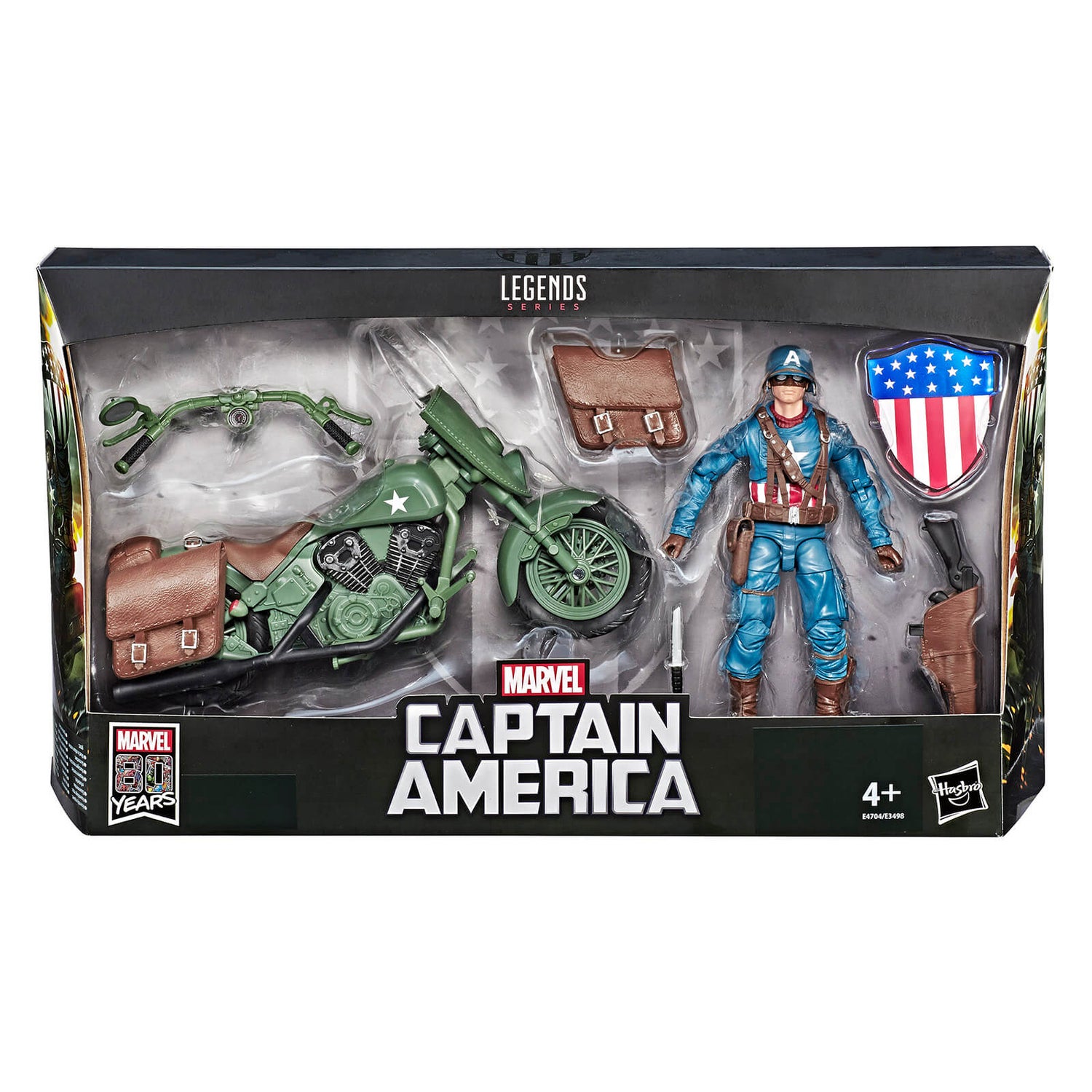 Hasbro Marvel Legends Series Captain America with Motorcycle