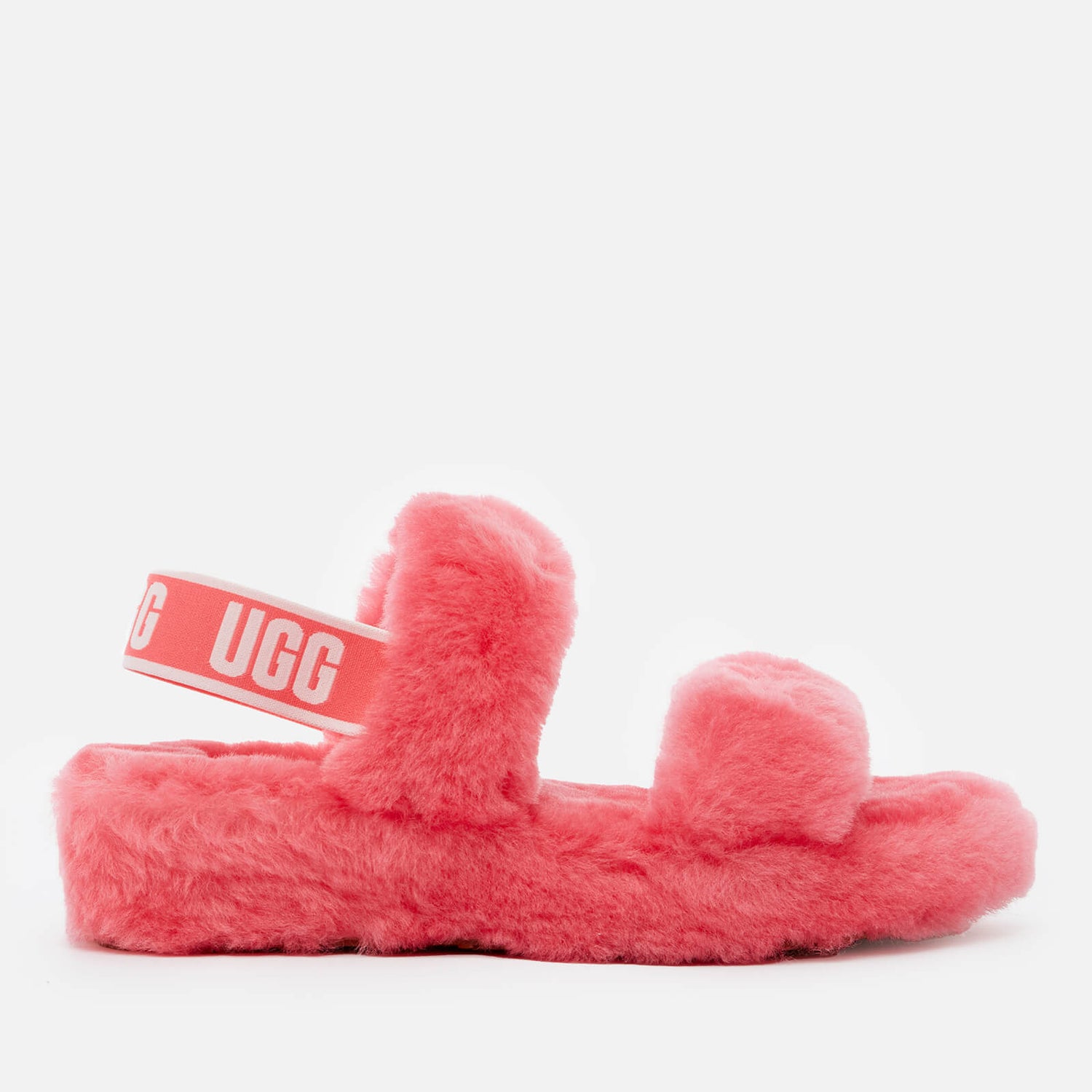 UGG Women's Oh Yeah Sheepskin Slippers - Strawberry