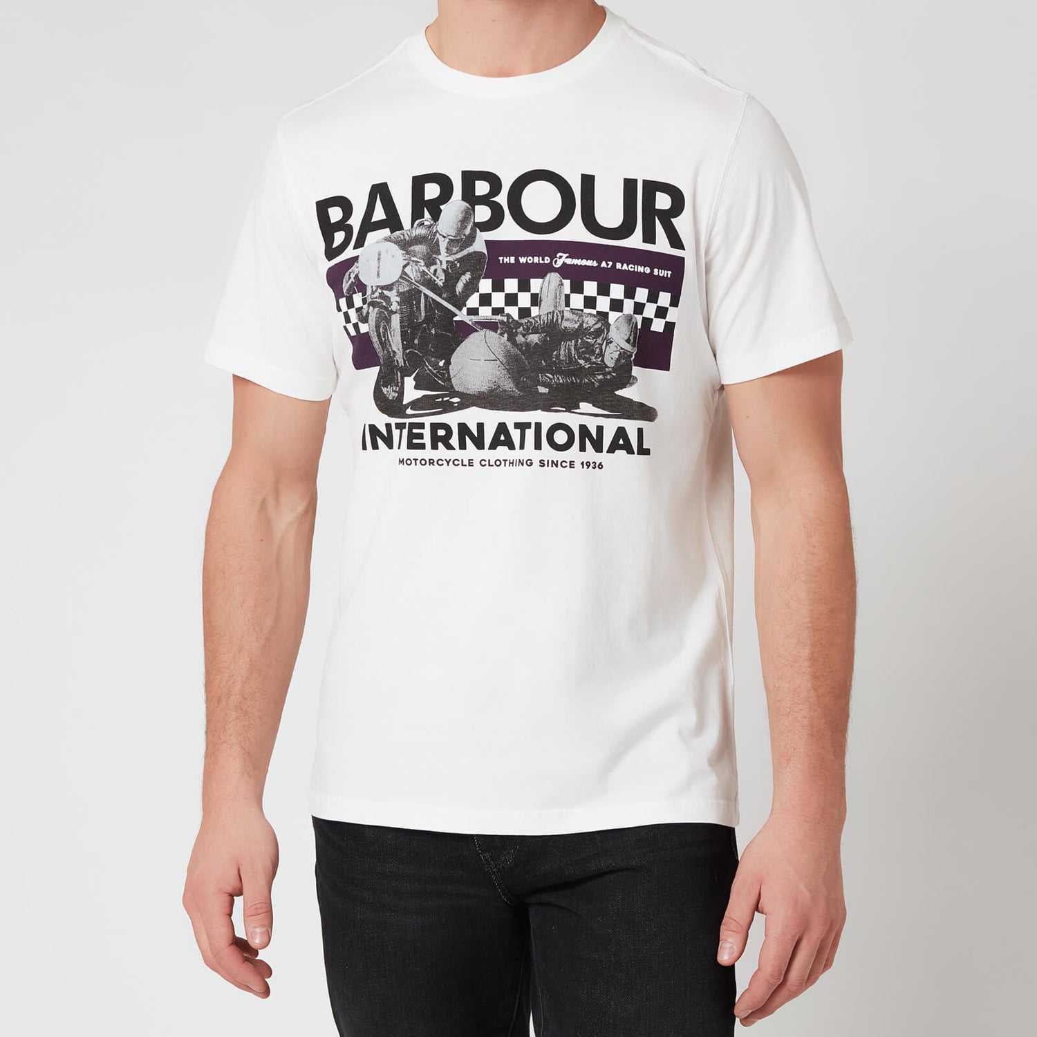 Barbour International Men's Racer T-Shirt - Whisper White