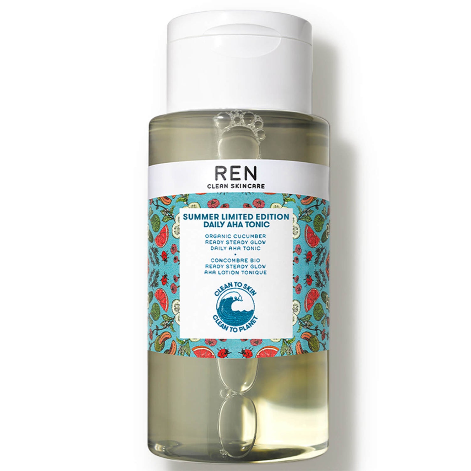 REN Clean Skincare Summer Limited Edition Daily AHA Tonic 8.5 fl. oz.