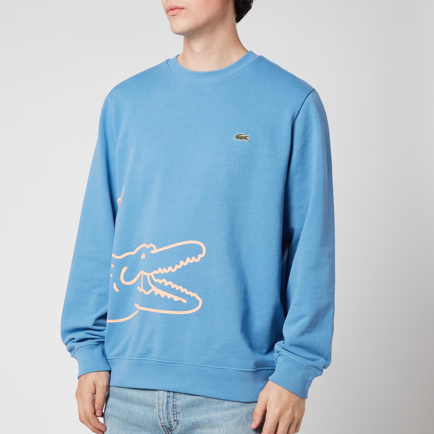Lacoste Men's Wrap Around Crocodile Logo Sweatshirt - Turquin Blue