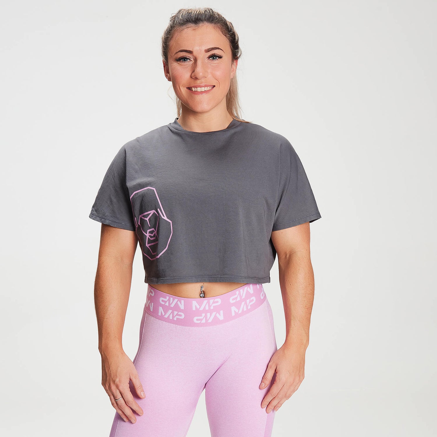 MP X Zack George Women's Washed Crop T-Shirt - Carbon