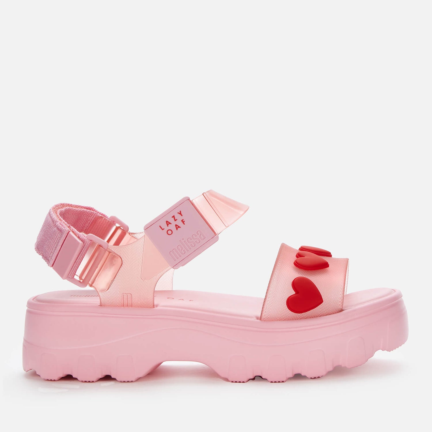 Melissa X Lazy Oaf Women's Kick Off Sandals - Pink Heart