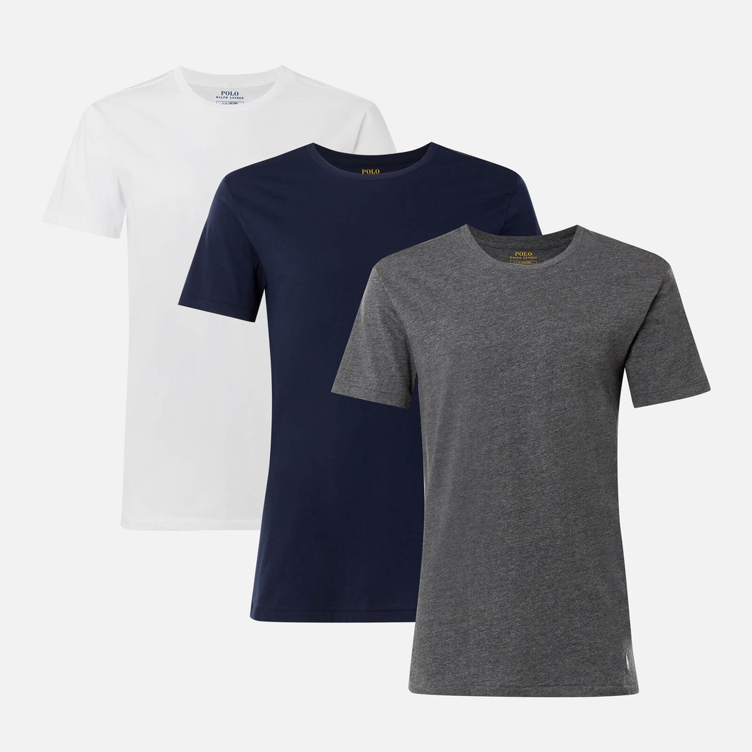 Polo Ralph Lauren Men's 3-Pack T-Shirts - Navy/Charcoal Heather/White - S