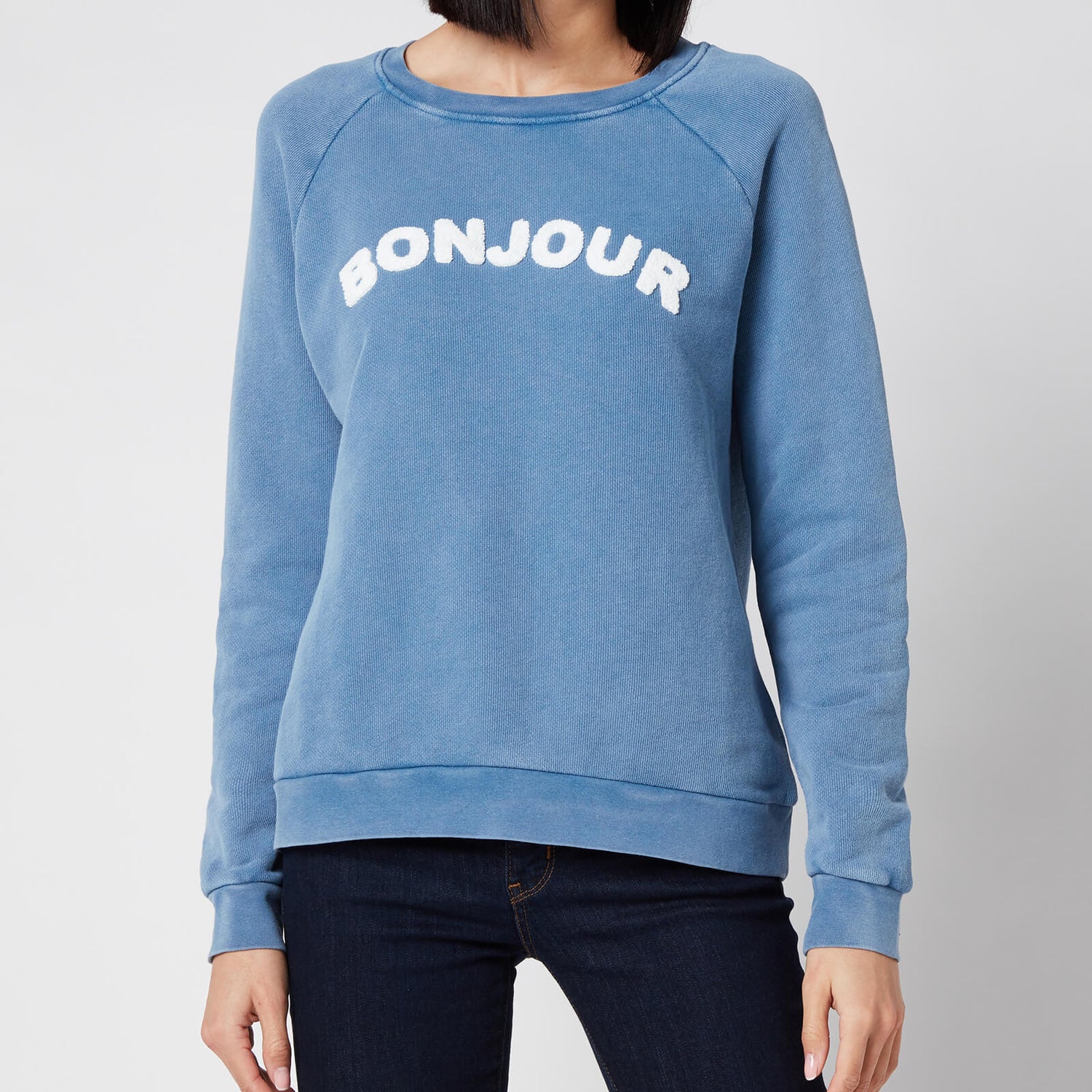 Whistles Women's Bonjour Logo Sweatshirt - Blue