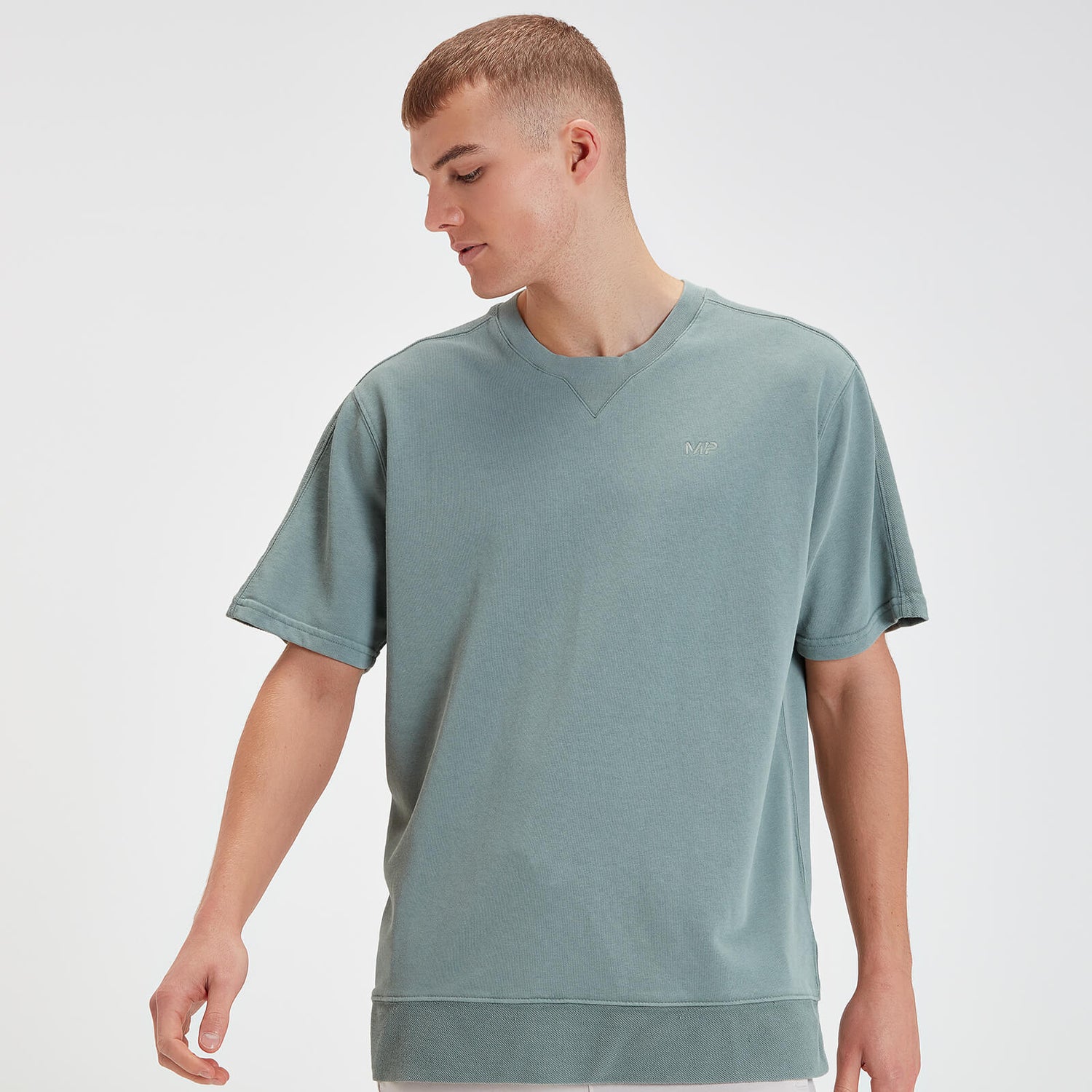 Męski T-shirt z krótkim rękawem z kolekcji Rest Day MP – kolor kaktusowy - XS