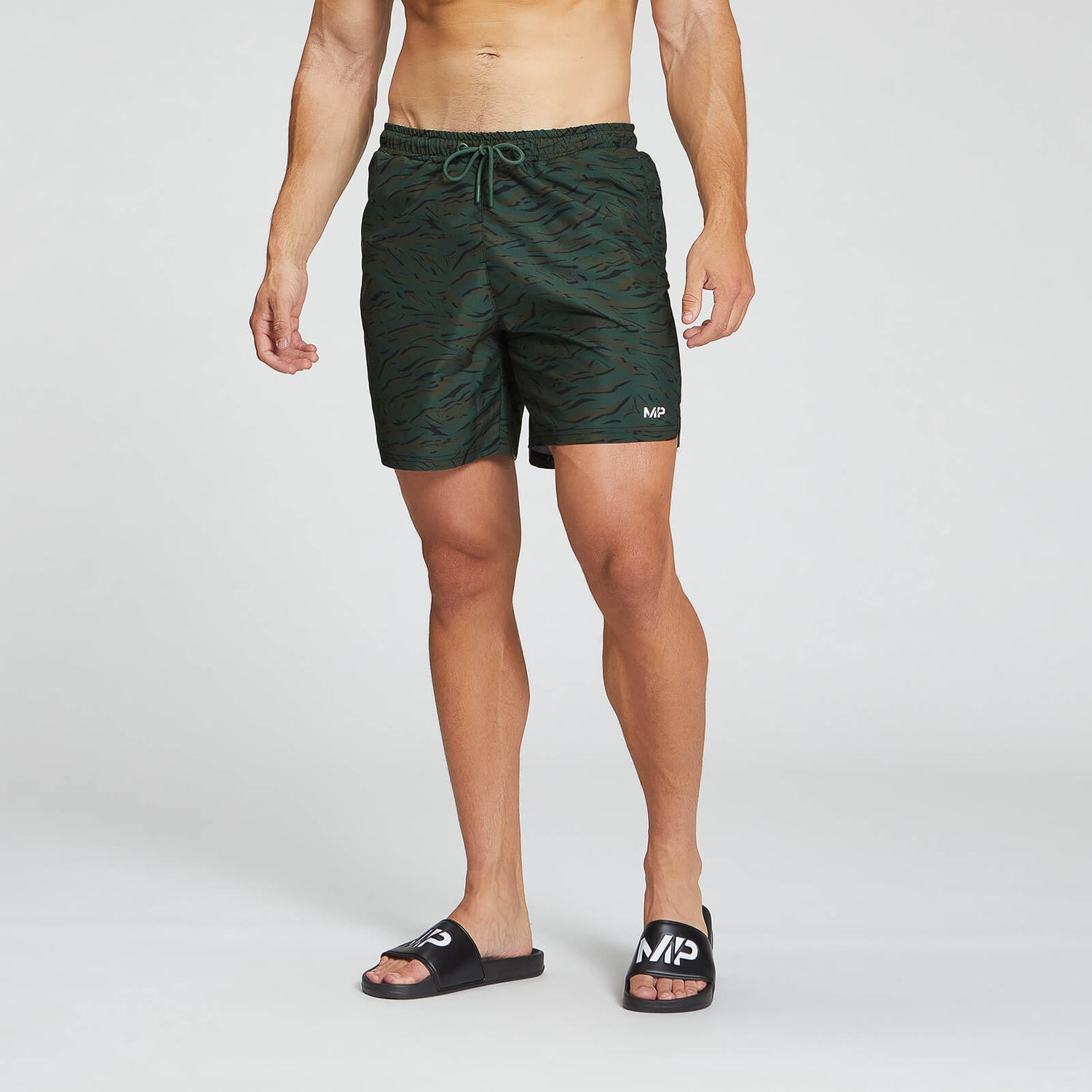Pánske plavecké šortky MP Pacific s potlačou – zelené