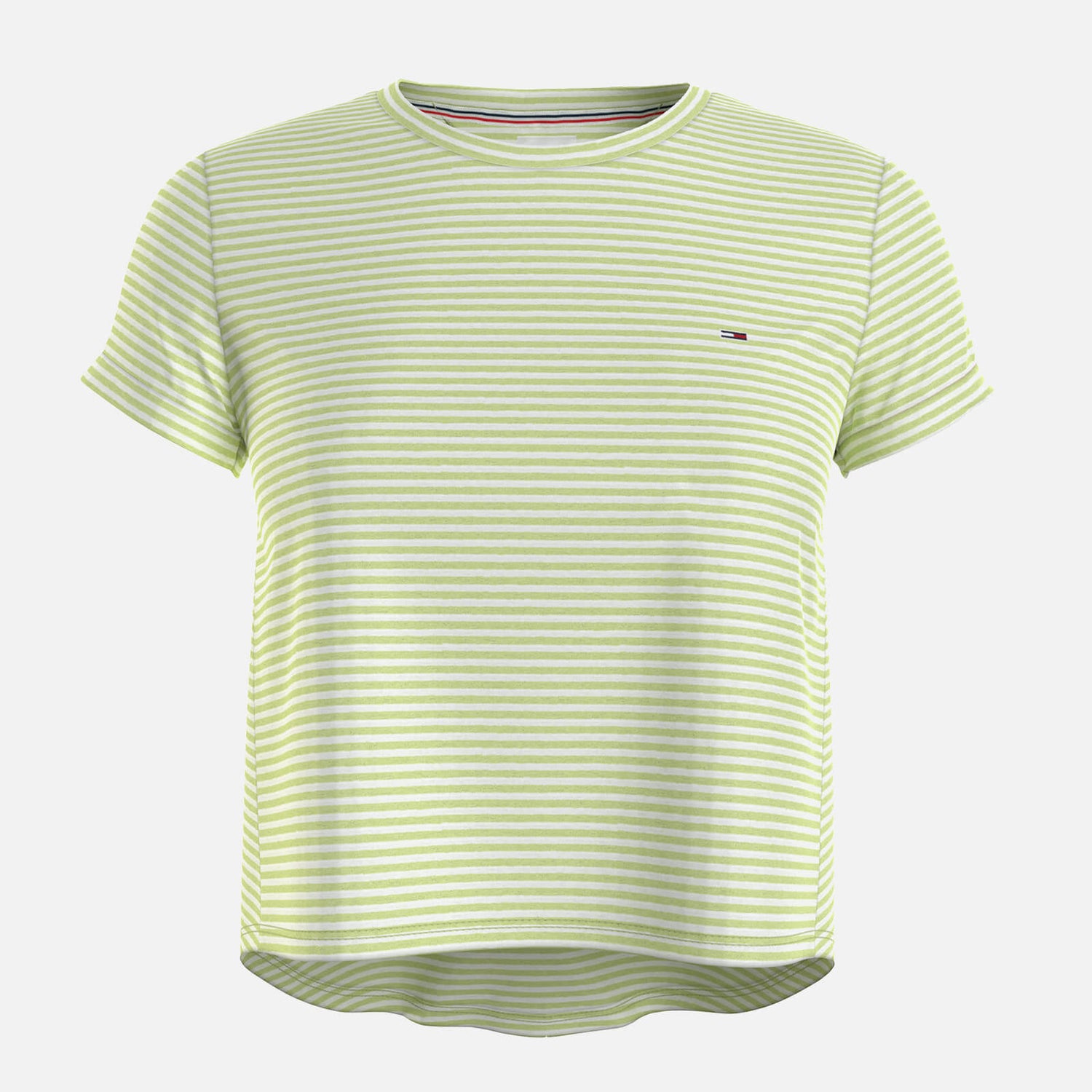 Tommy Jeans Women's TJW Relaxed Stripe T-Shirt - Faded Lime/Multi