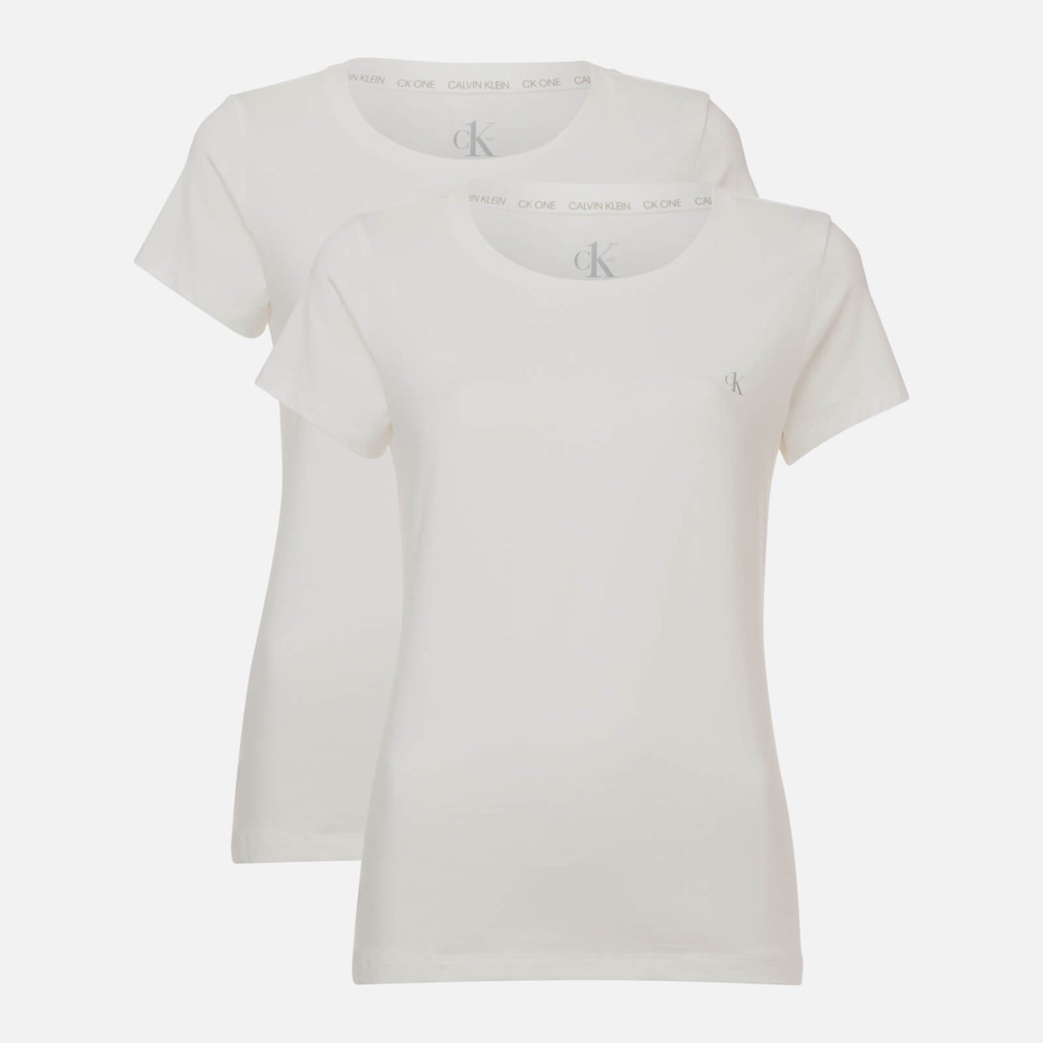Calvin Klein Women's 2 Pack Crew Neck T-Shirts - White