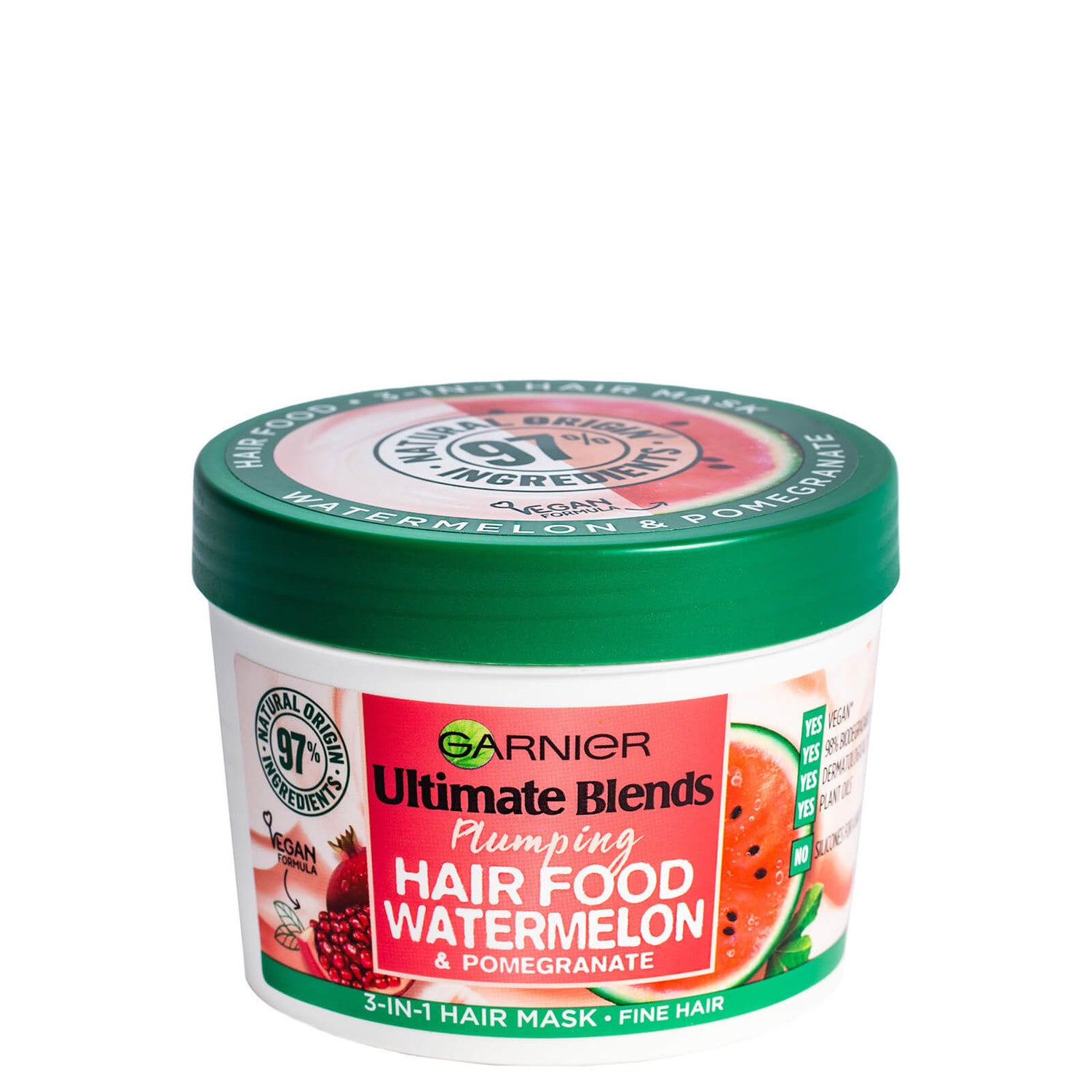 Garnier Ultimate Blends Plumping Hair Food Watermelon 3-in-1 Mask Treatment 390ml