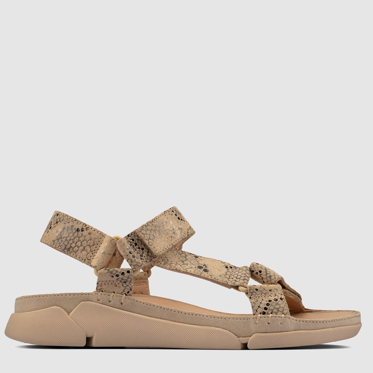 Clarks Women's Tri Sporty Sandals - Taupe Snake