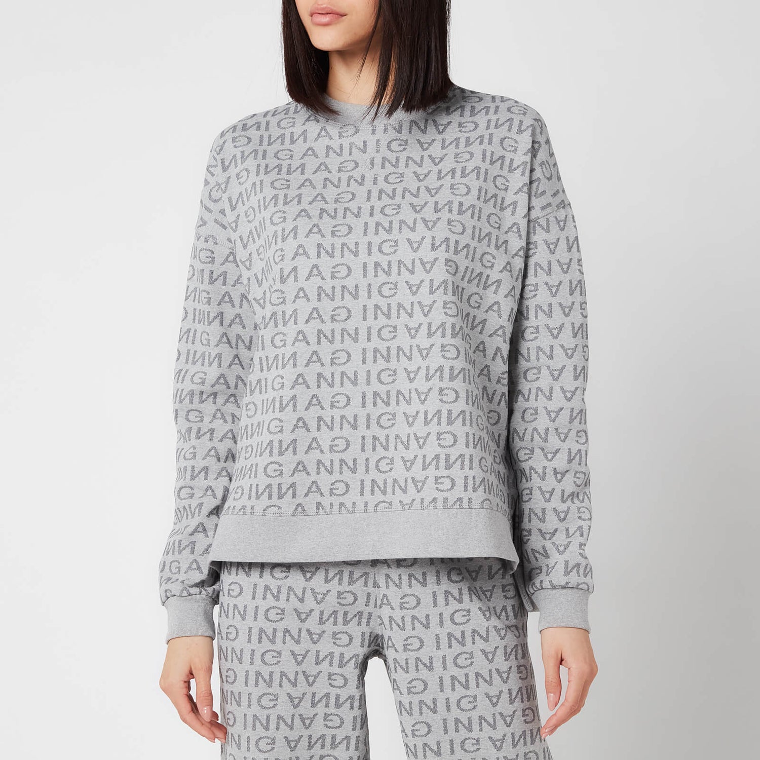 Ganni Women's Jacquard Isoli Sweatshirt - Grey