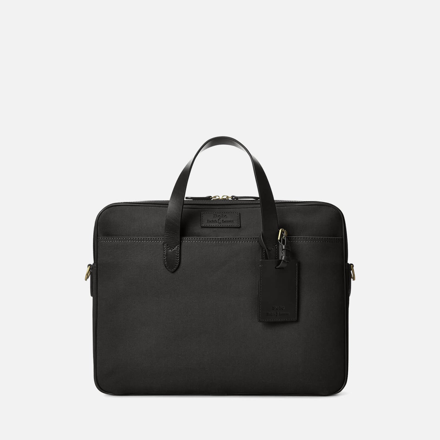Polo Ralph Lauren Smooth Leather Commuter Briefcase - Black
