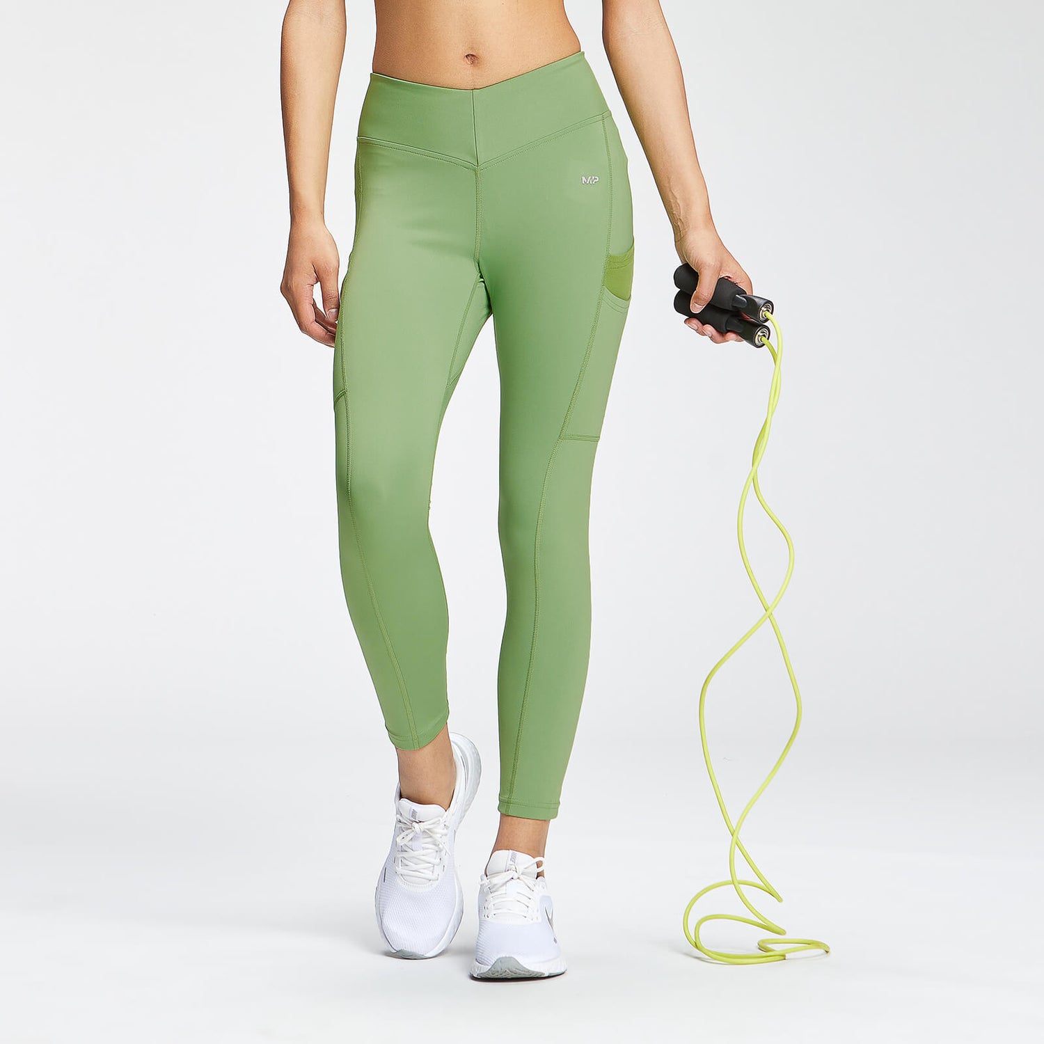 Damskie legginsy Repreve® o długości 7/8 z kolekcji Tempo MP – Apple Green - XS